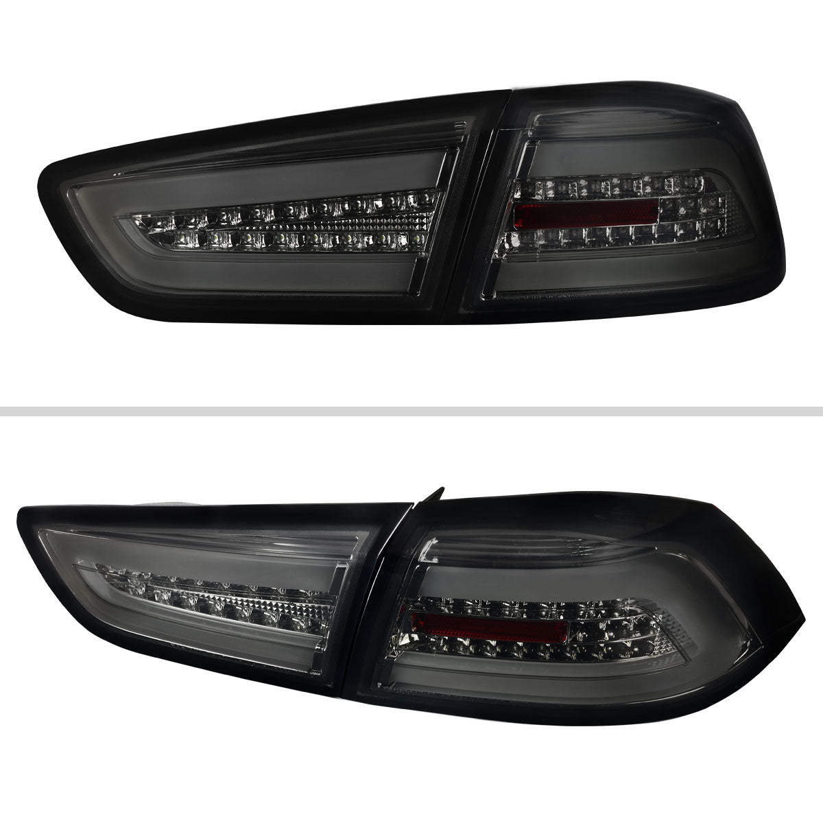 2008-2017 Mitsubishi Lancer / 2008-2015 Lancer EVO X Sedan LED Tail Lights (Chrome Housing/Smoked Lens)