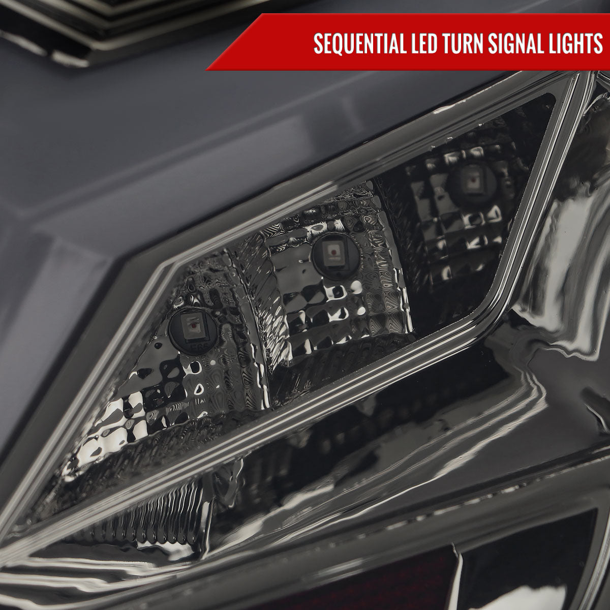 2013-2016 Scion FRS/ Subaru BRZ Lambo Style Sequential LED Tail Lights (Chrome Housing/Smoked Lens)