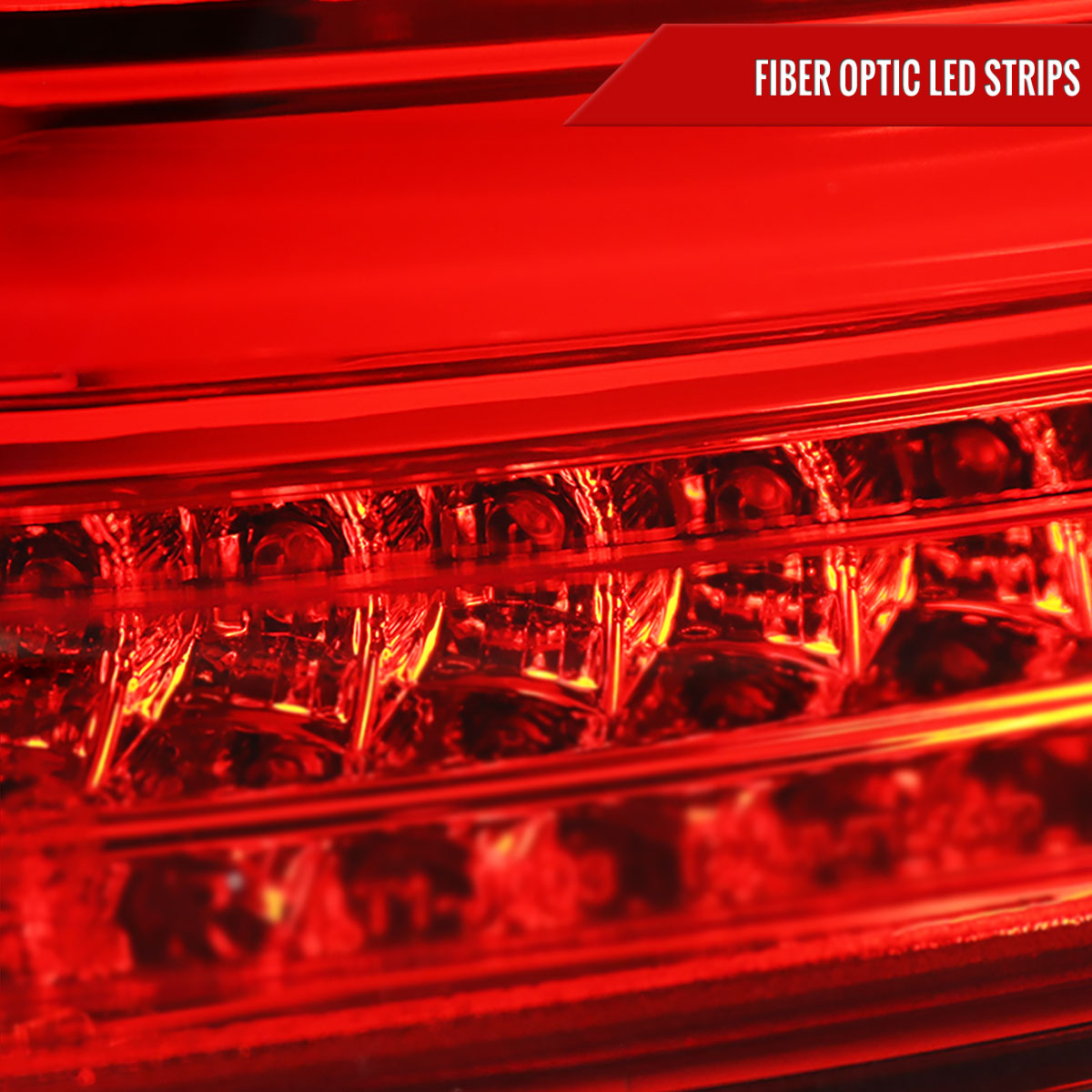 2015-2017 Volkswagen Golf/GTI LED Tail Lights (Chrome Housing/Red Lens)