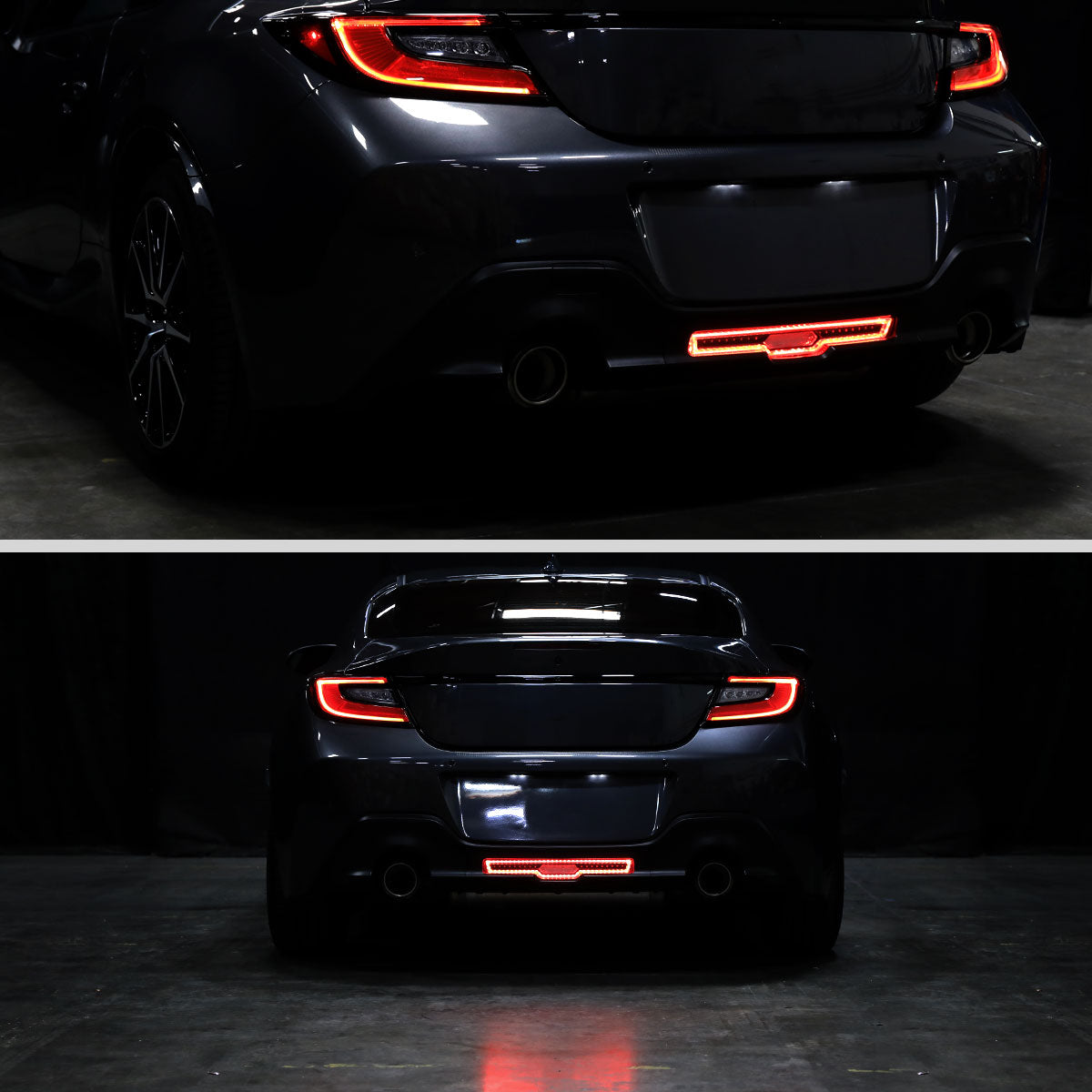 2022-2024 Toyota GR86 / Subaru BRZ Rear Bumper Full LED 4th Reverse Tail Brake Light (Matte Black Housing / Clear Lens)