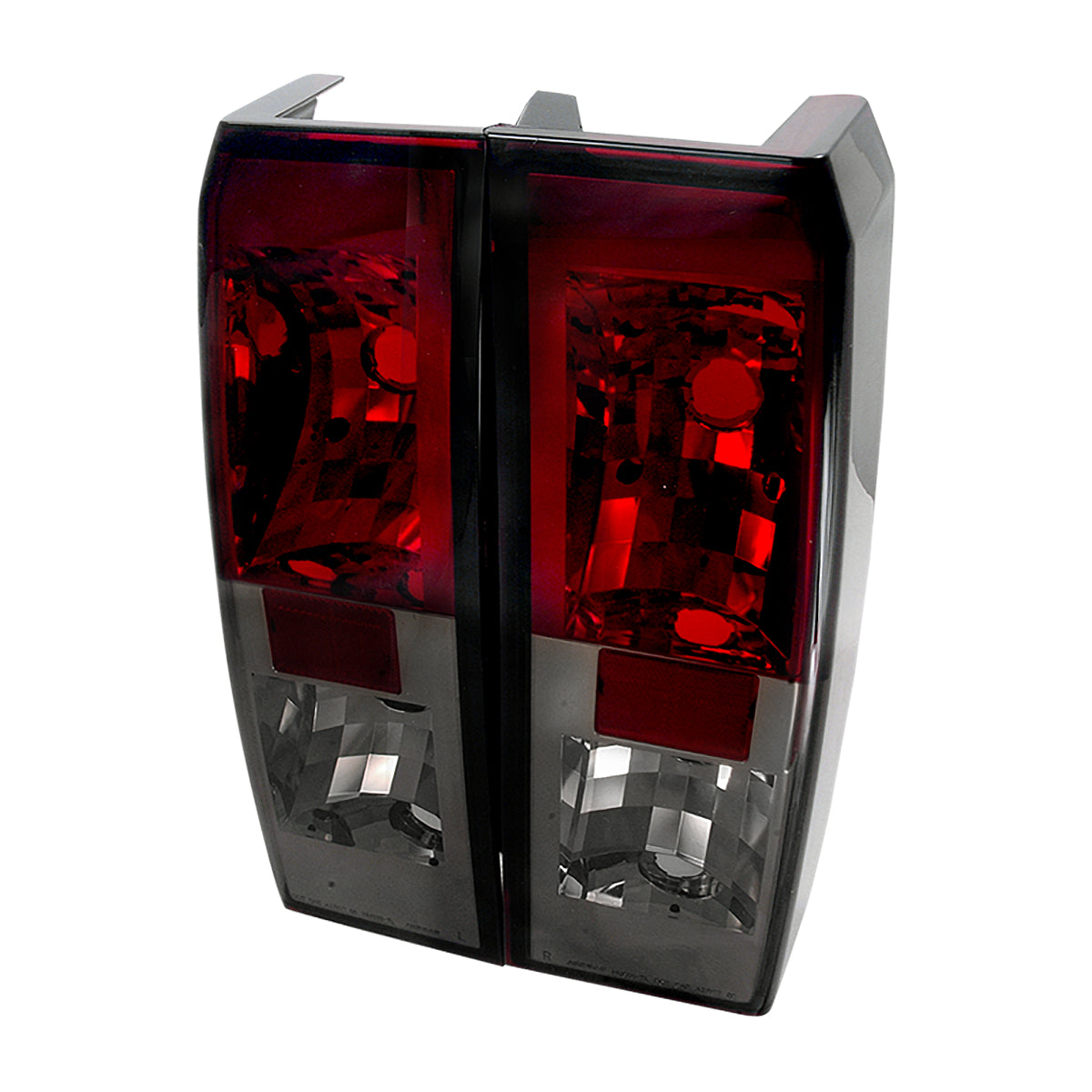 2005-2010 Hummer H3 Tail Lights (Chrome Housing/Red Smoked Lens)