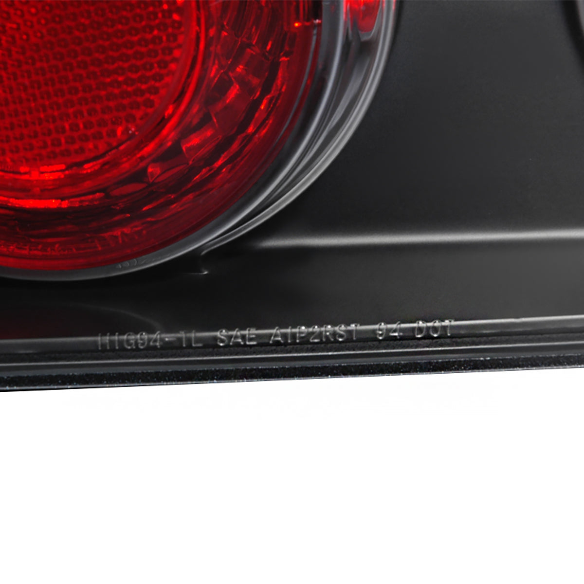 1994-2001 Acura Integra Hatchback Tail Lights (Matte Black Housing/Clear Lens)