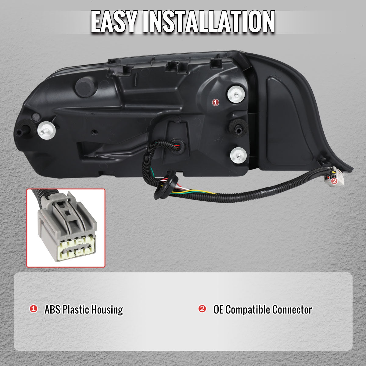 2015-2023 Ford Mustang Sequential LED Turn Signal Tail Lights (Black Housing / Smoke Lens)