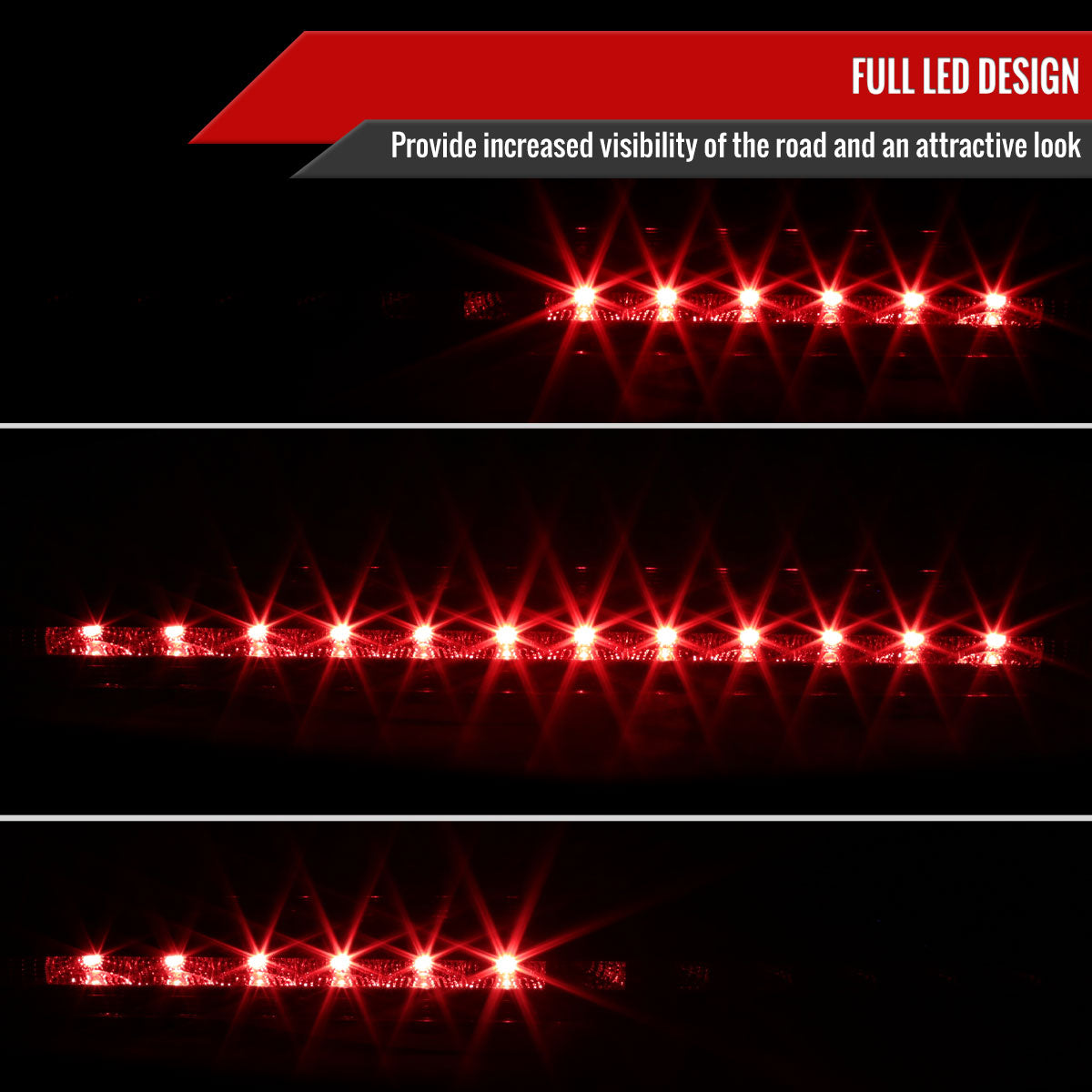 1999-2004 Ford Mustang LED 3rd Brake Light (Chrome Housing/Smoked Lens)