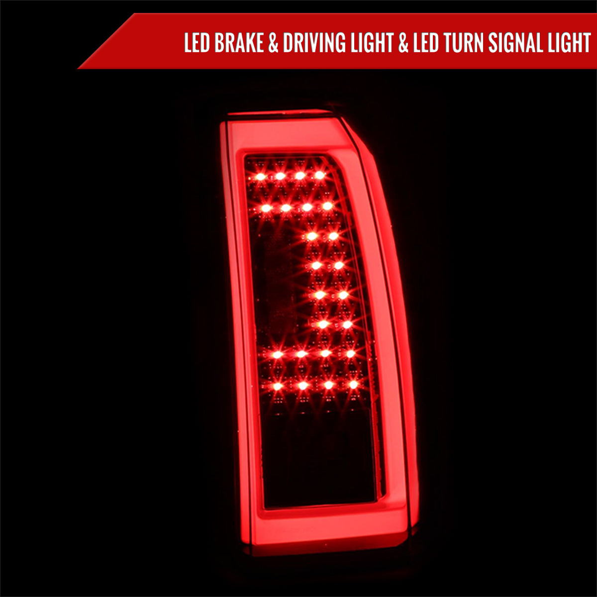 2015-2020 GMC Yukon/Yukon XL Denali SLE/SLT LED Tail Lights (Jet Black Housing/Clear Lens)