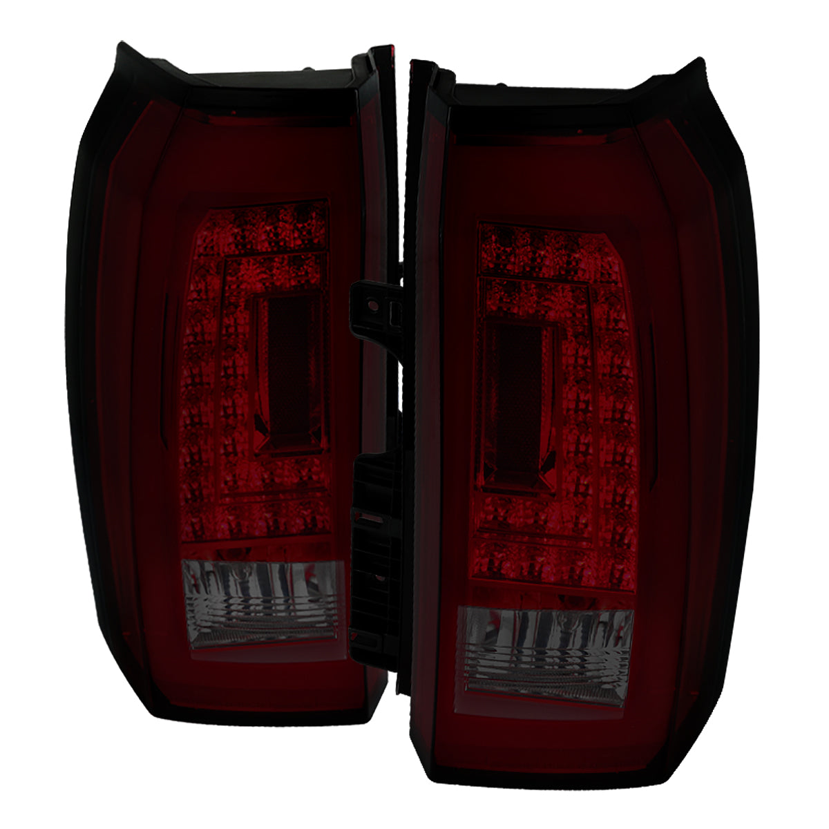 2015-2020 GMC Yukon/Yukon XL Denali SLE/SLT LED Tail Lights (Chrome Housing/Red Smoked Lens)