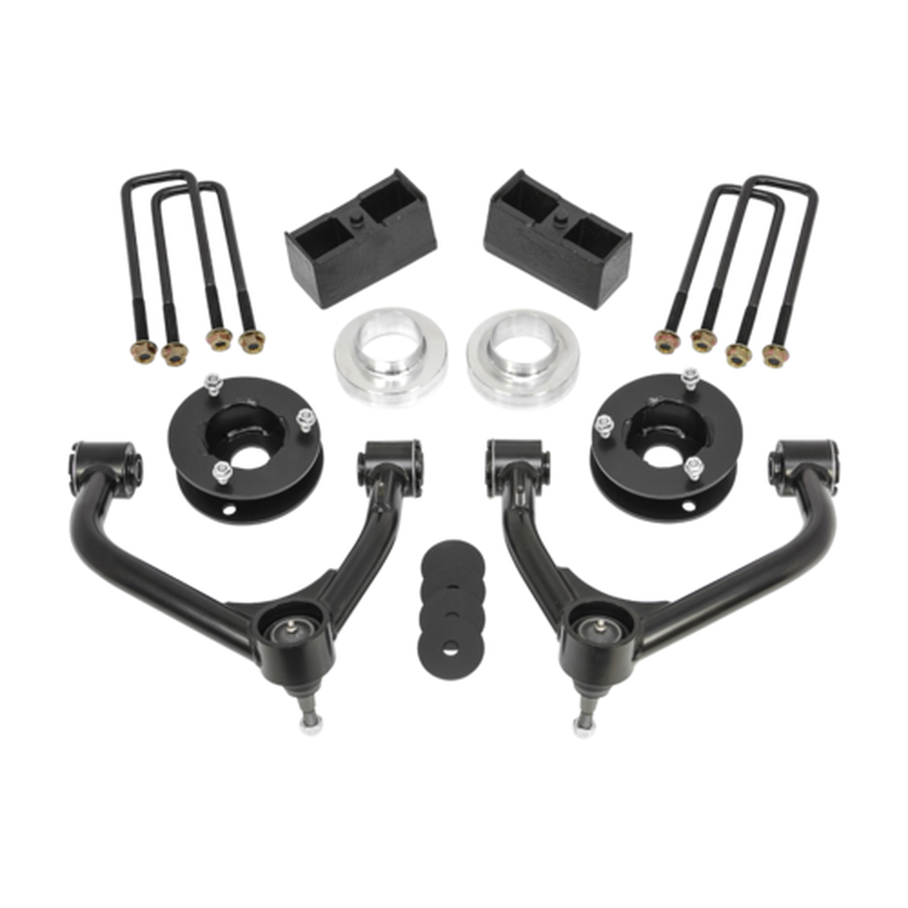 ReadyLift Suspension RL 69-3940 4-Inch Front and 3-Inch Rear Block Kit for 2019 GM 1500