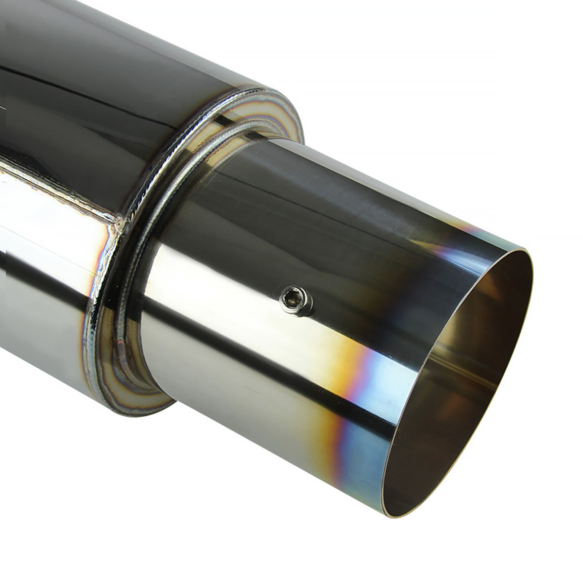 Apexi N1 Style 2.5" Inlet Exhaust Muffler - 4" Burnt Blue Tip