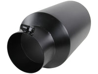 Universal 5" Inlet/8" Outlet Black Stainless Steel Bolt-On Angled Exhaust Tip