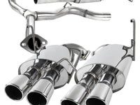 2008-2014 Subaru Impreza WRX STI Sedan T-304 Stainless Steel Dual Catback Exhaust System w/ Quad Tips