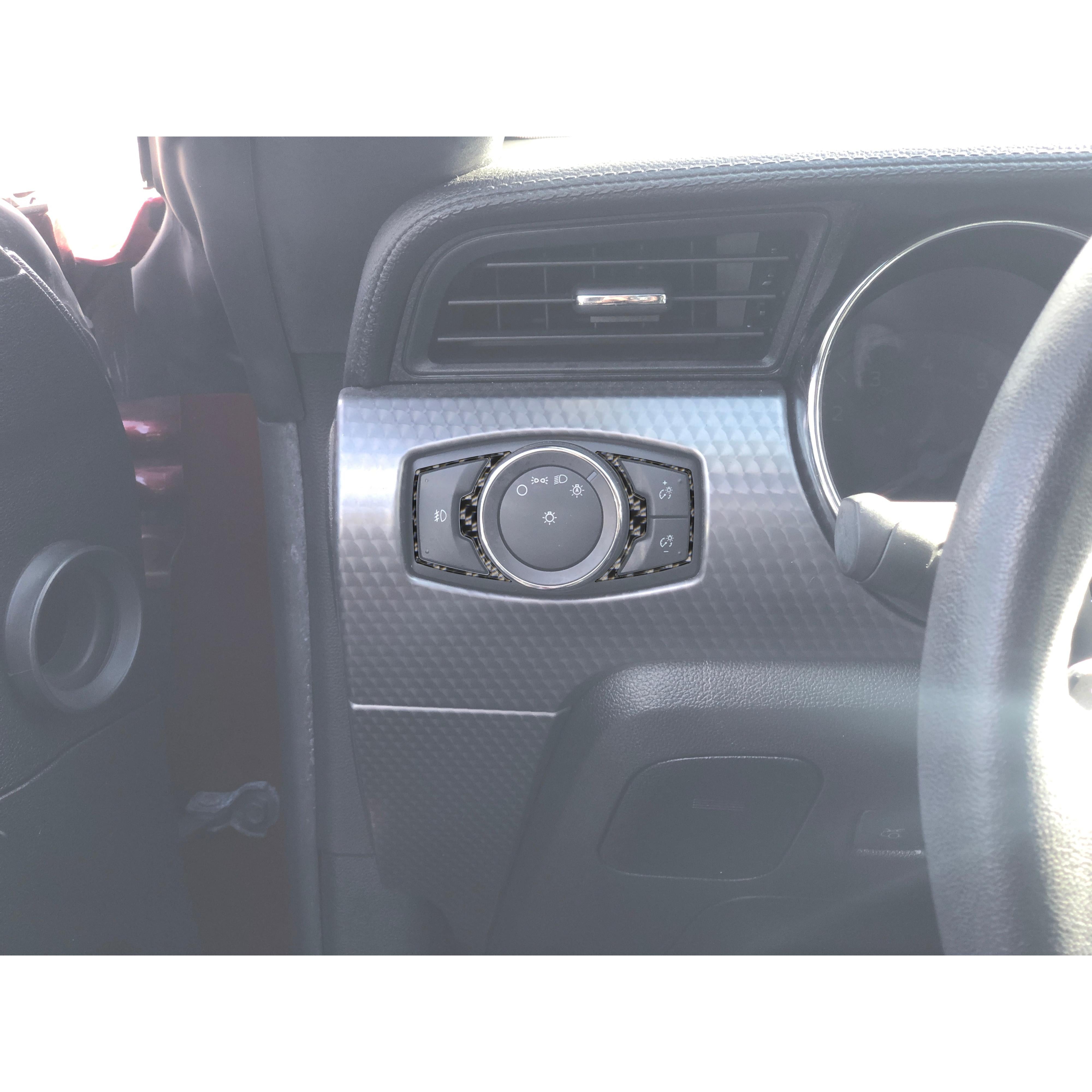 Headlight Switch Accent Trim Fits 2015-2023 Ford Mustang