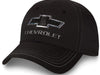 Chevrolet Black/Silver Metallic Badge Logo Hat