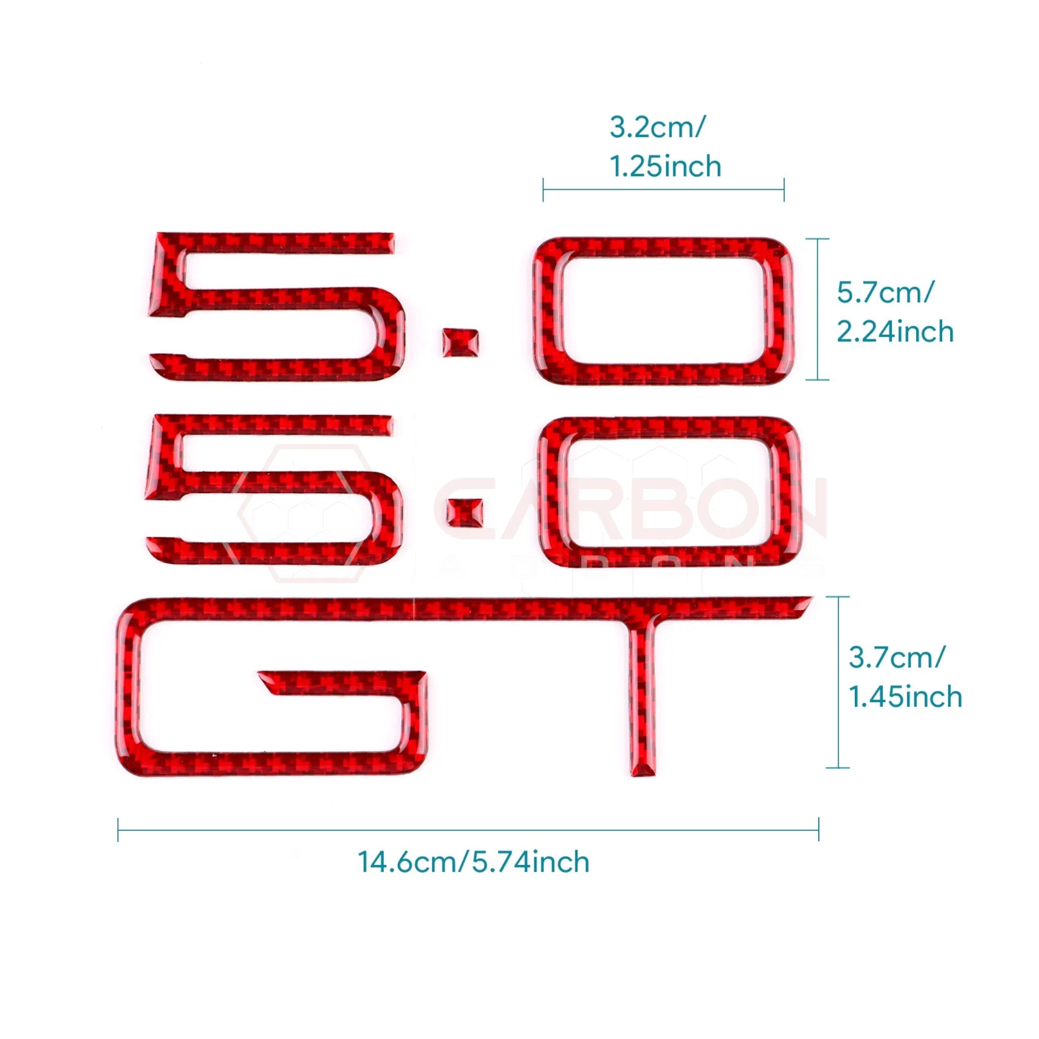 2024+ S650 Mustang GT Exterior Carbon Fiber Emblem Overlays