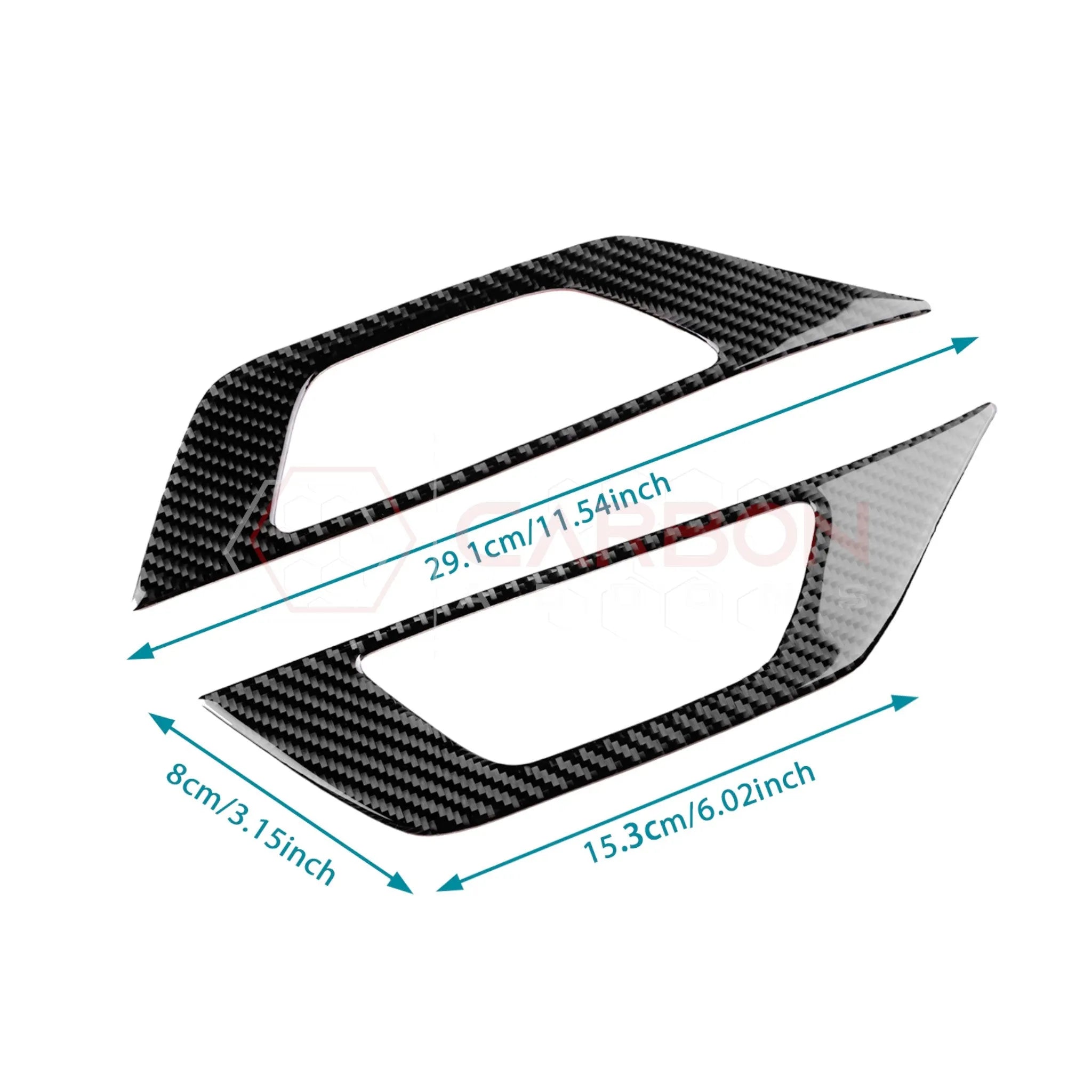2024+ S650 Mustang Real Carbon Fiber Seat Control Outer Trim Overlay