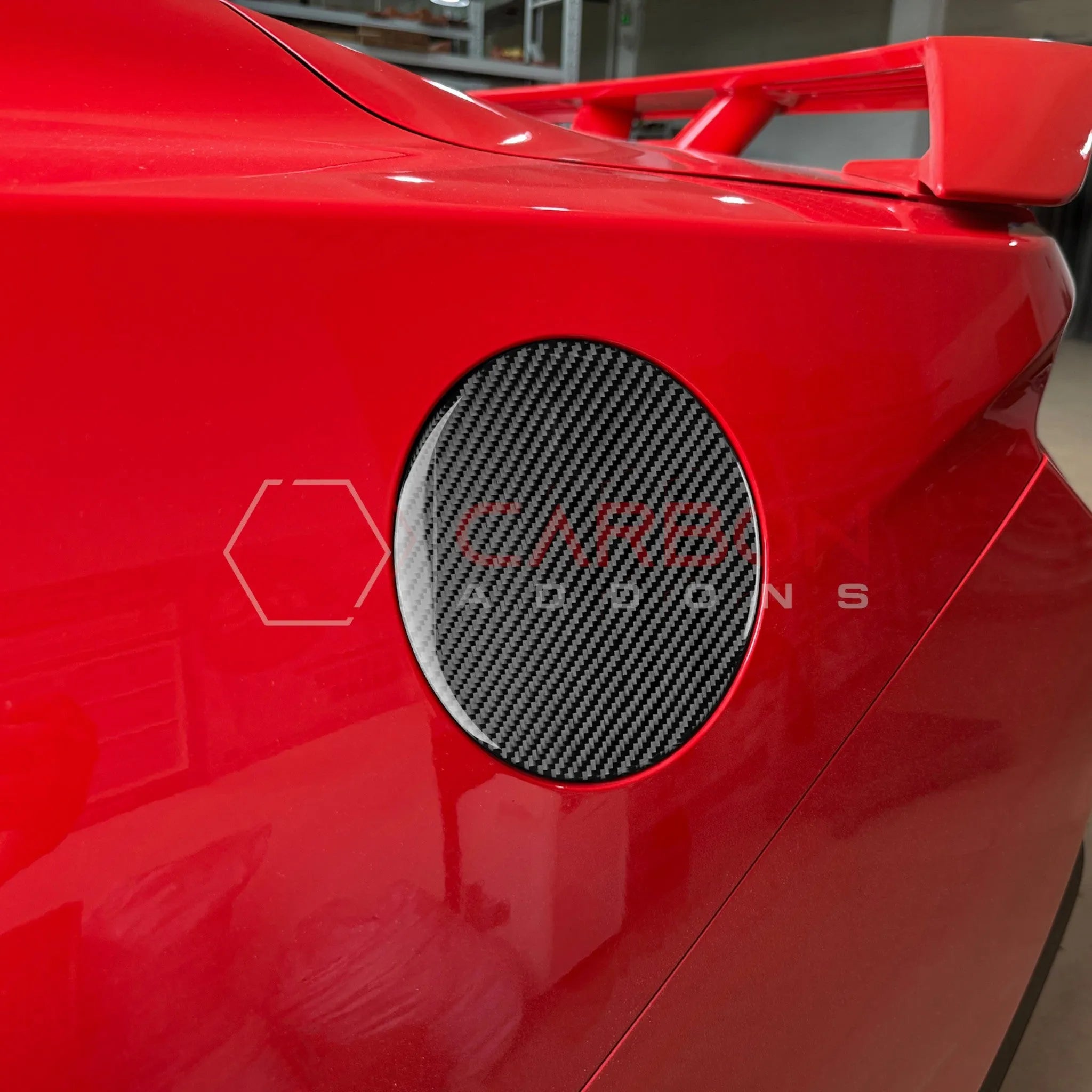 2024+ S650 Mustang Exterior Real Carbon Fiber Gas Cap Overlays