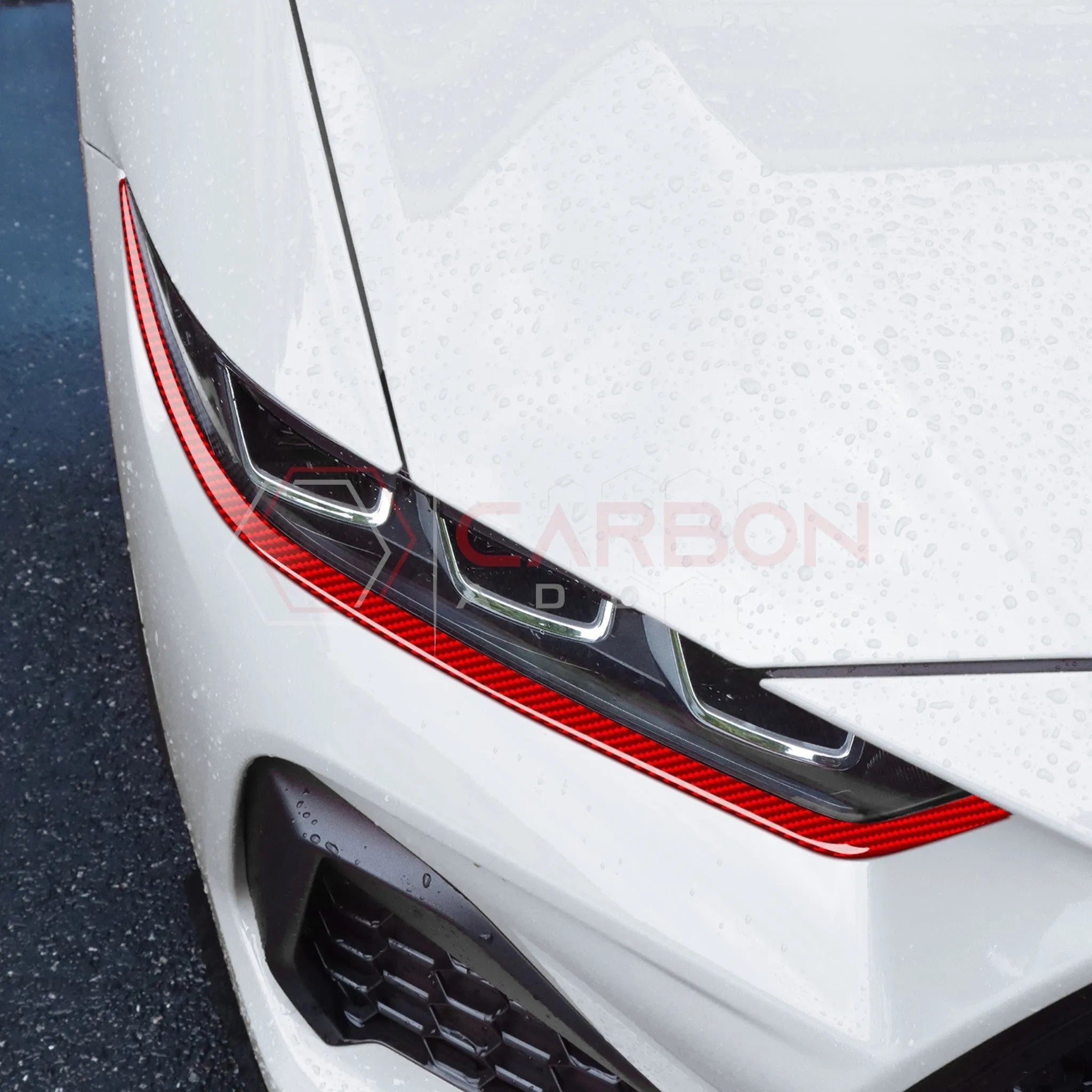2024+ S650 Mustang Exterior Real Carbon Fiber Headlight Decorative Strip Overlay