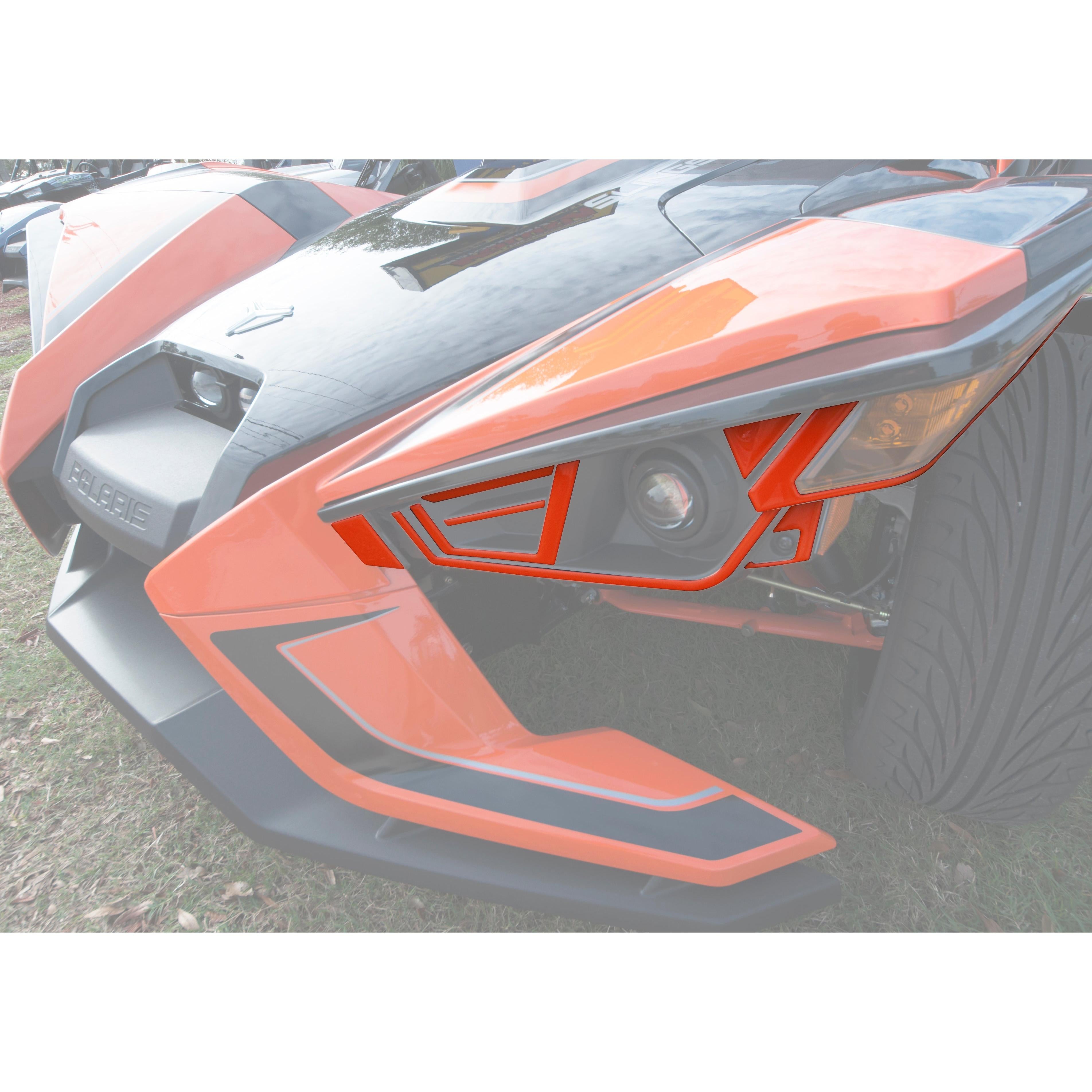 Headlight Assembly Kit Accent Trim Fits 2015-2019 Polaris Slingshot