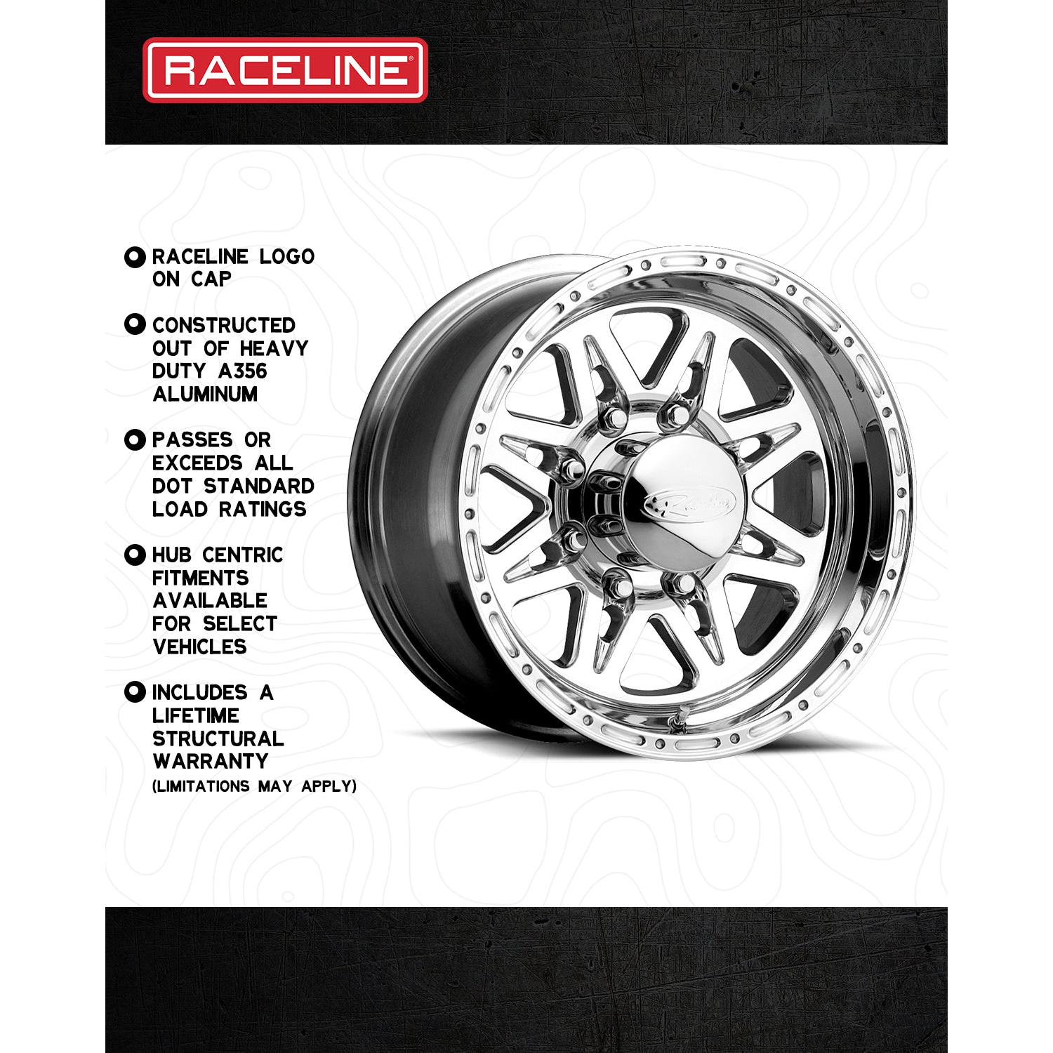 888 Renegade Heritage Split Spoke Raceline Wheel - Polished Aluminum