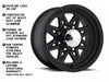 892 Renegade Heritage Split Spoke Raceline Wheel - Satin Black