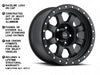 929B Avenger 8-Spoke Raceline Wheel - Satin Black