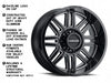 948M Split Split Spoke Raceline Wheel - Gloss Black Milled