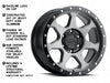 949G 7X Off-Road Inspired 7-Spoke Design Raceline Wheel - Gunmetal