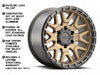 953BZ Krank Rugged Split V-Spoke Design Raceline Wheel - Bronze