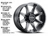 954M Stryker Aggressive 8-Spoke Design Raceline Wheel - Satin Black with Milled