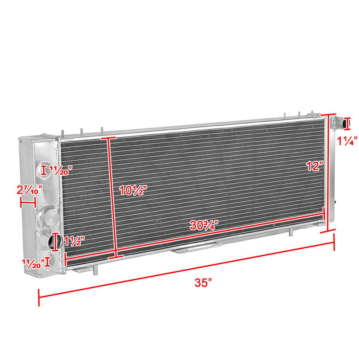 1984-1990 Jeep Cherokee/Wagoneer/Comanche 2.8L V6 Aluminum 3-Row Performance Radiator