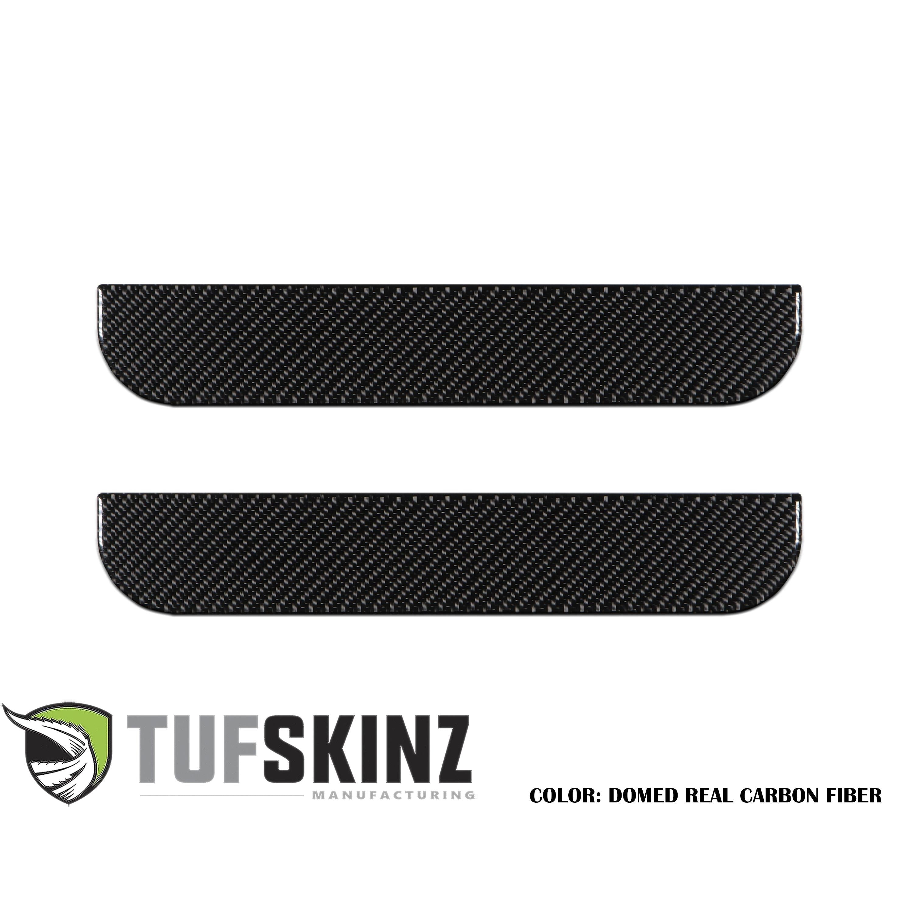 SuperCrew Rear Door Sill Trim Accent Trim Fits 2019-2020 Ford Ranger Real Carbon Fiber(Domed)