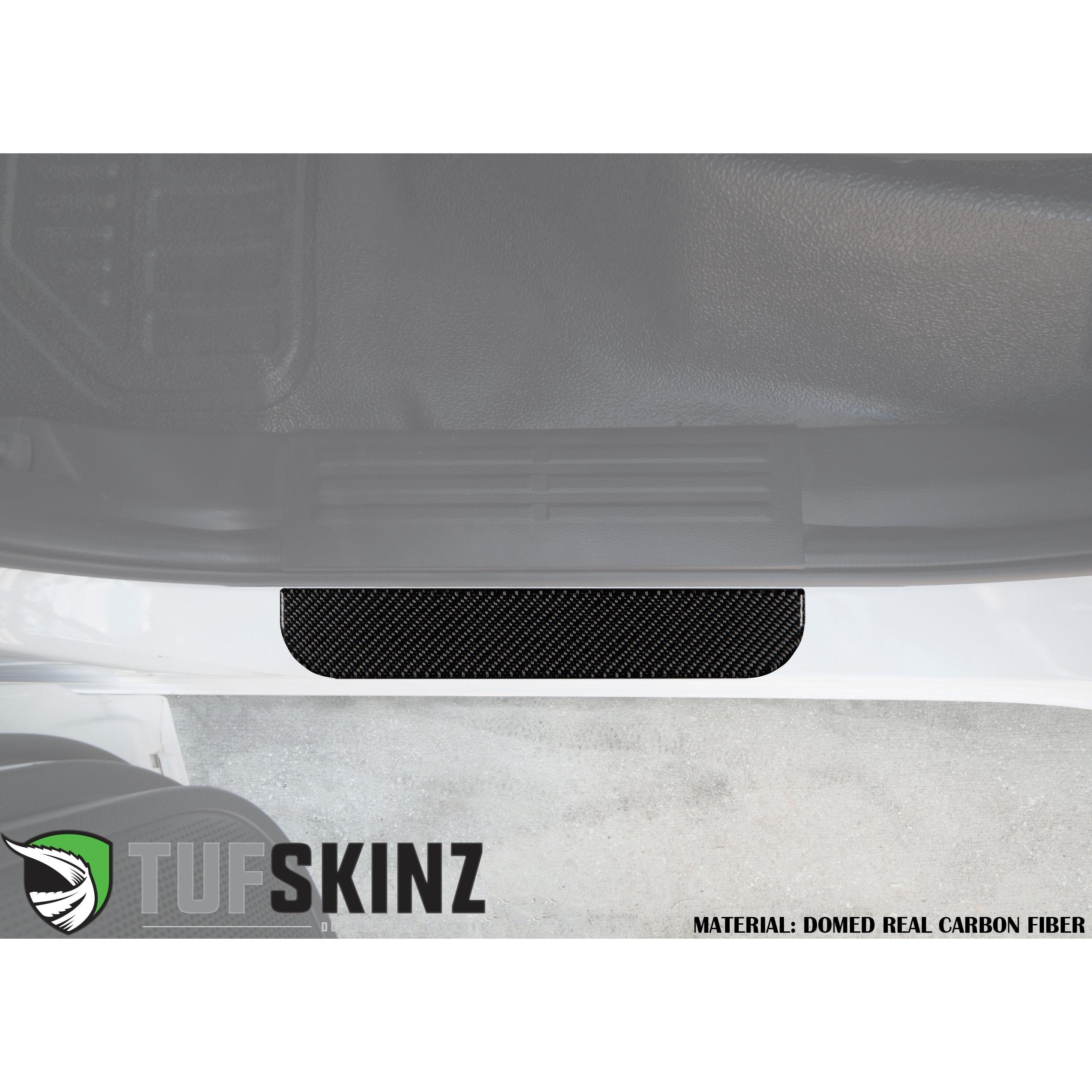 SuperCrew Rear Door Sill Trim Accent Trim Fits 2019-2020 Ford Ranger Real Carbon Fiber(Domed)