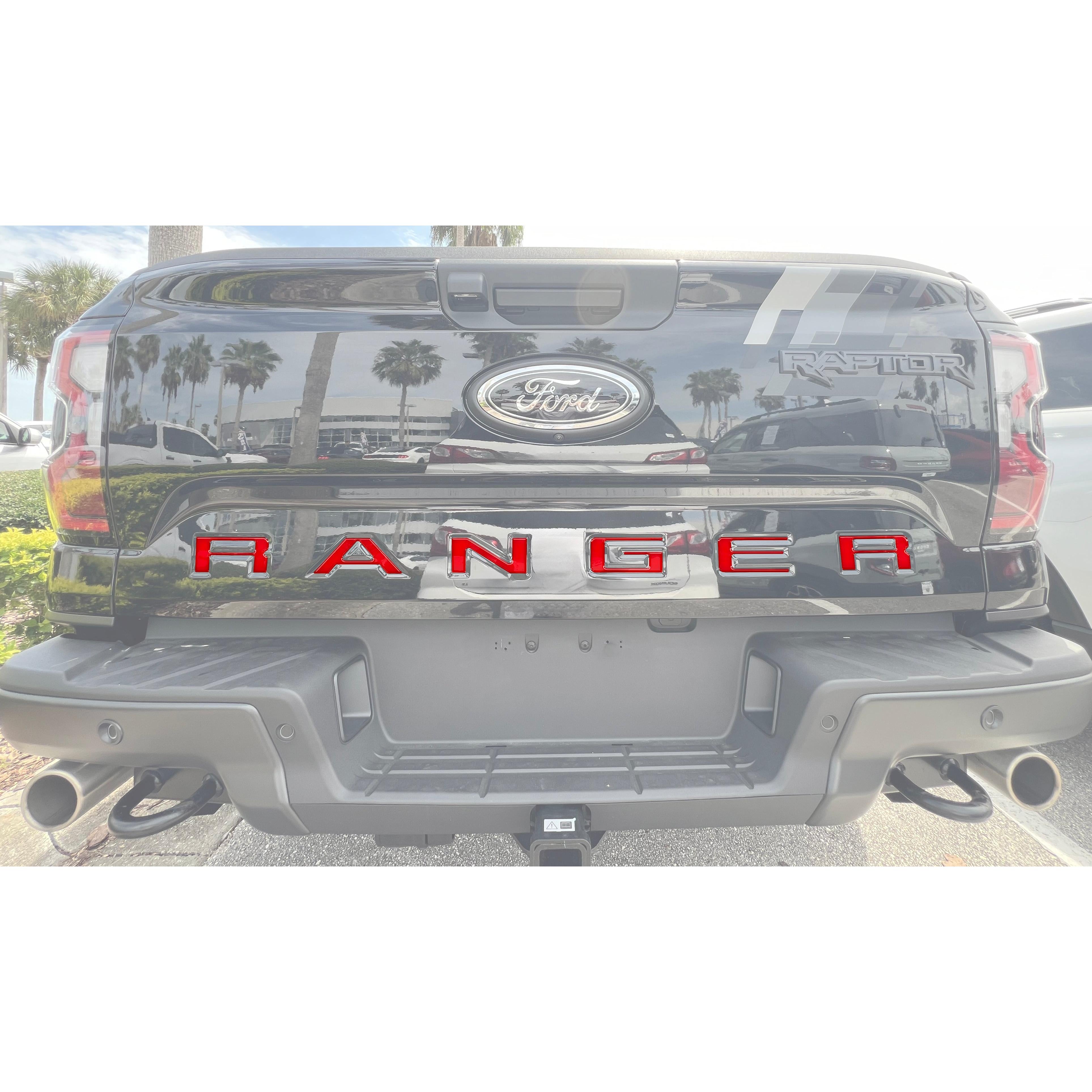 Tailgate Letter Inserts Fits 2024-2026 Ford Ranger