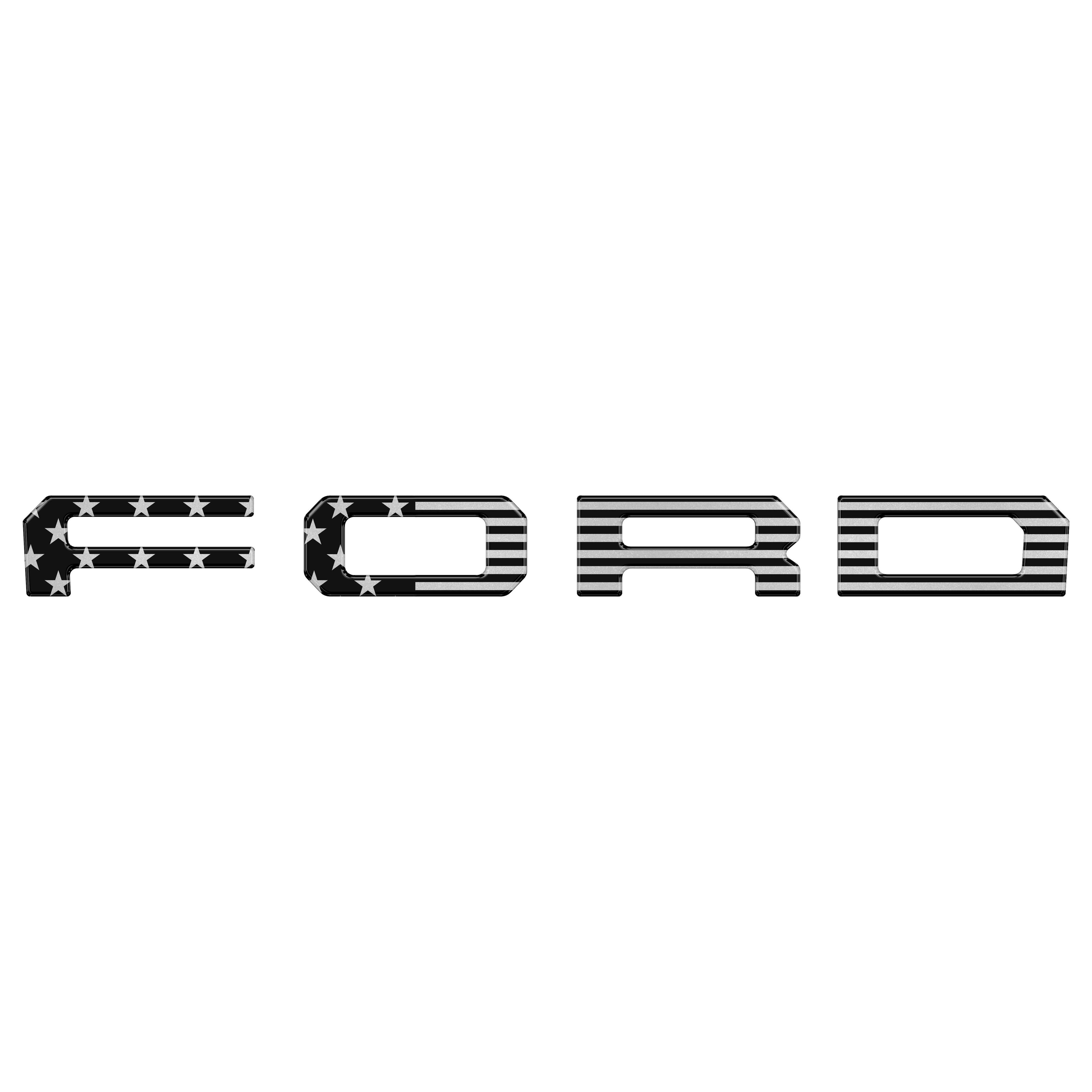 Grille Letter Overlays Fits 2019-2023 Ford Ranger