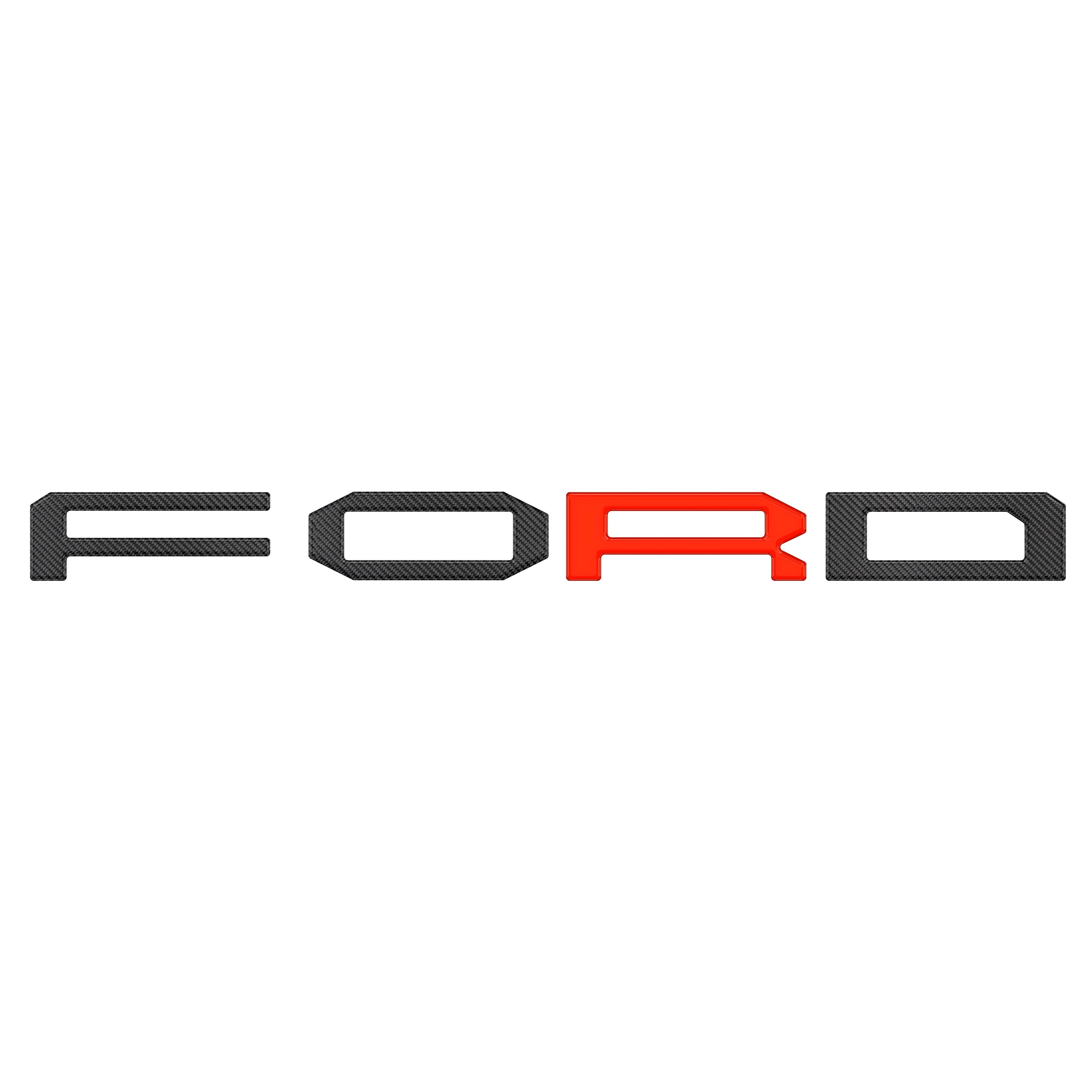 Grille Letter Overlays Fits 2024-2026 Ford Ranger Raptor