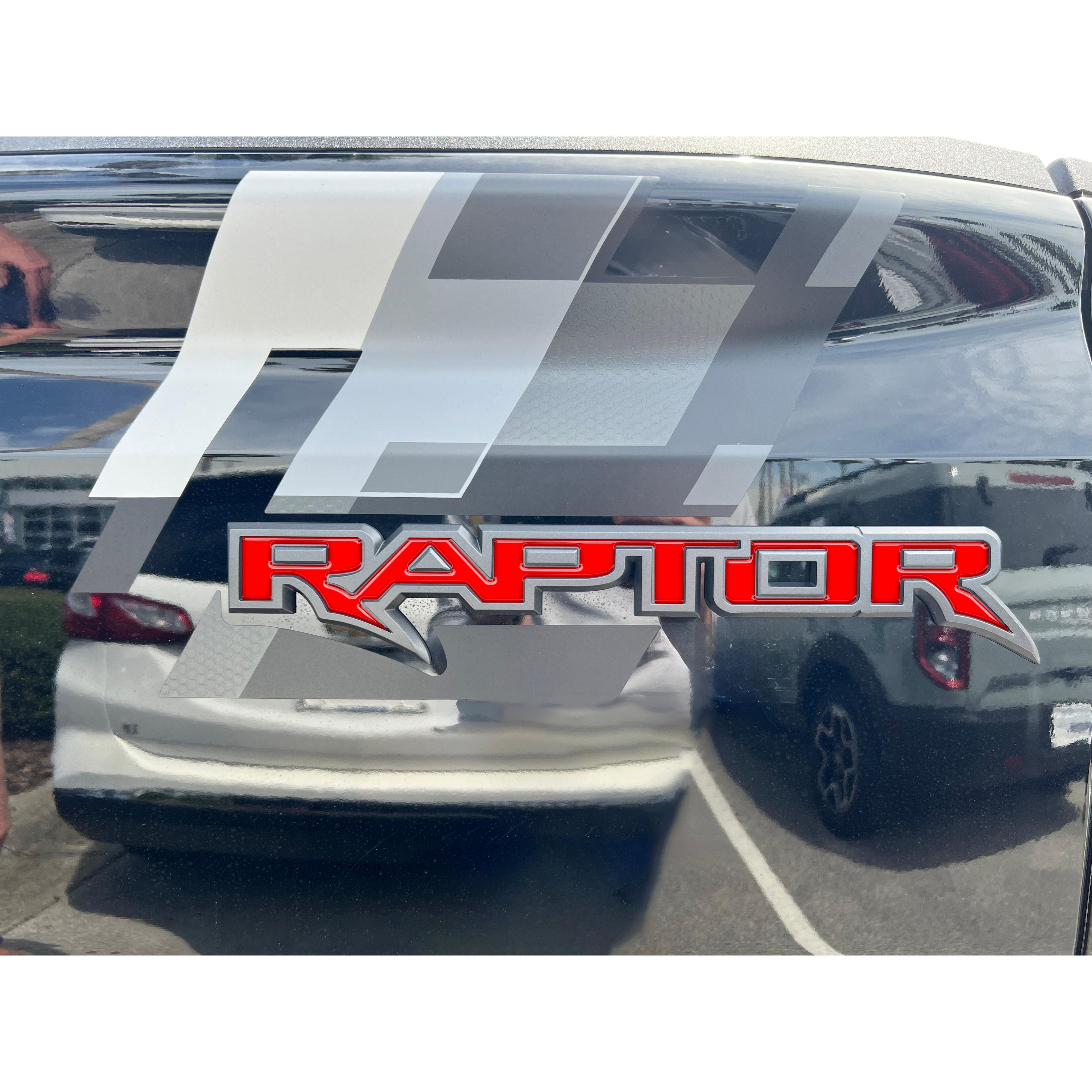 Raptor Tailgate Emblem Inserts Fits 2024-2026 Ford Ranger