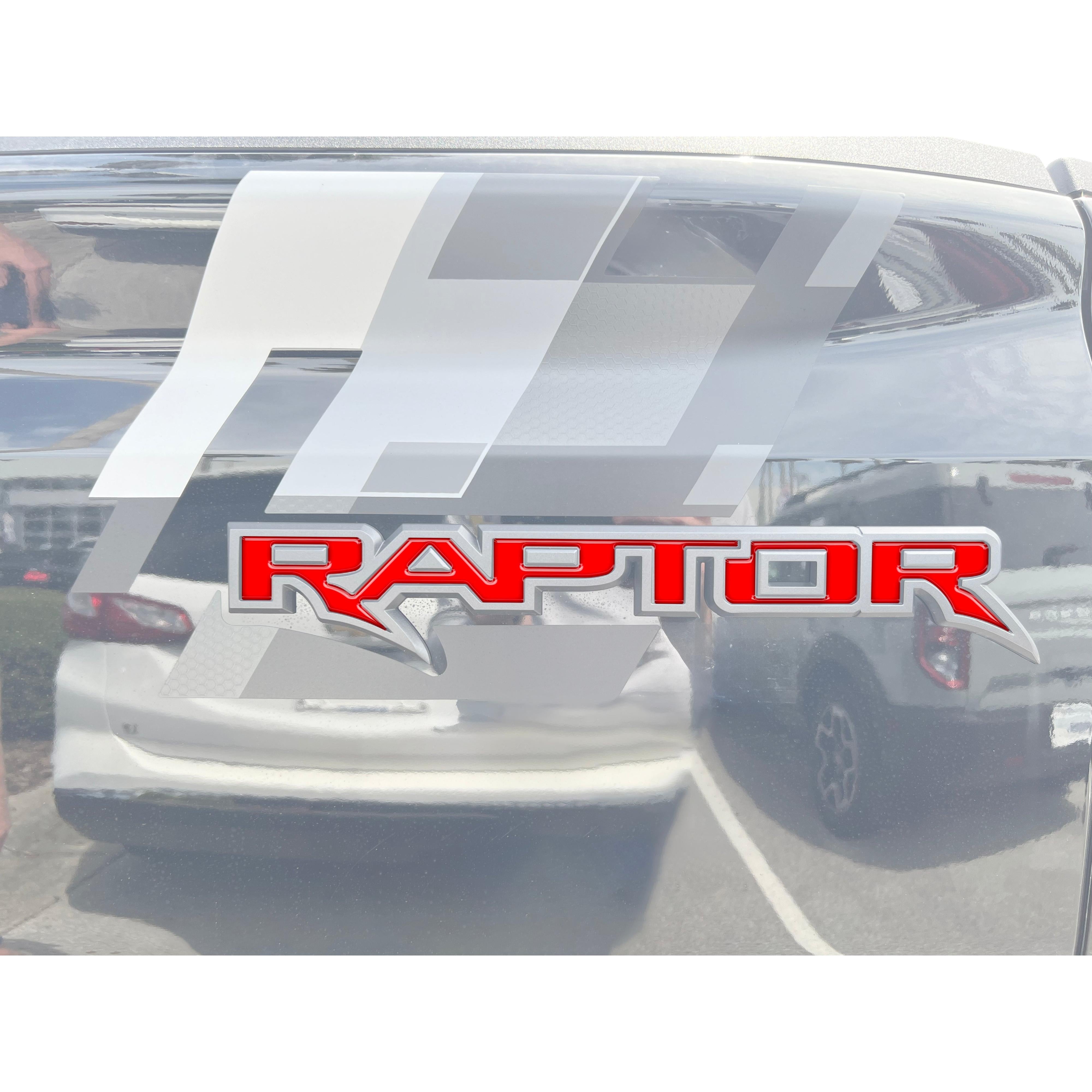 Raptor Tailgate Emblem Inserts Fits 2024-2026 Ford Ranger