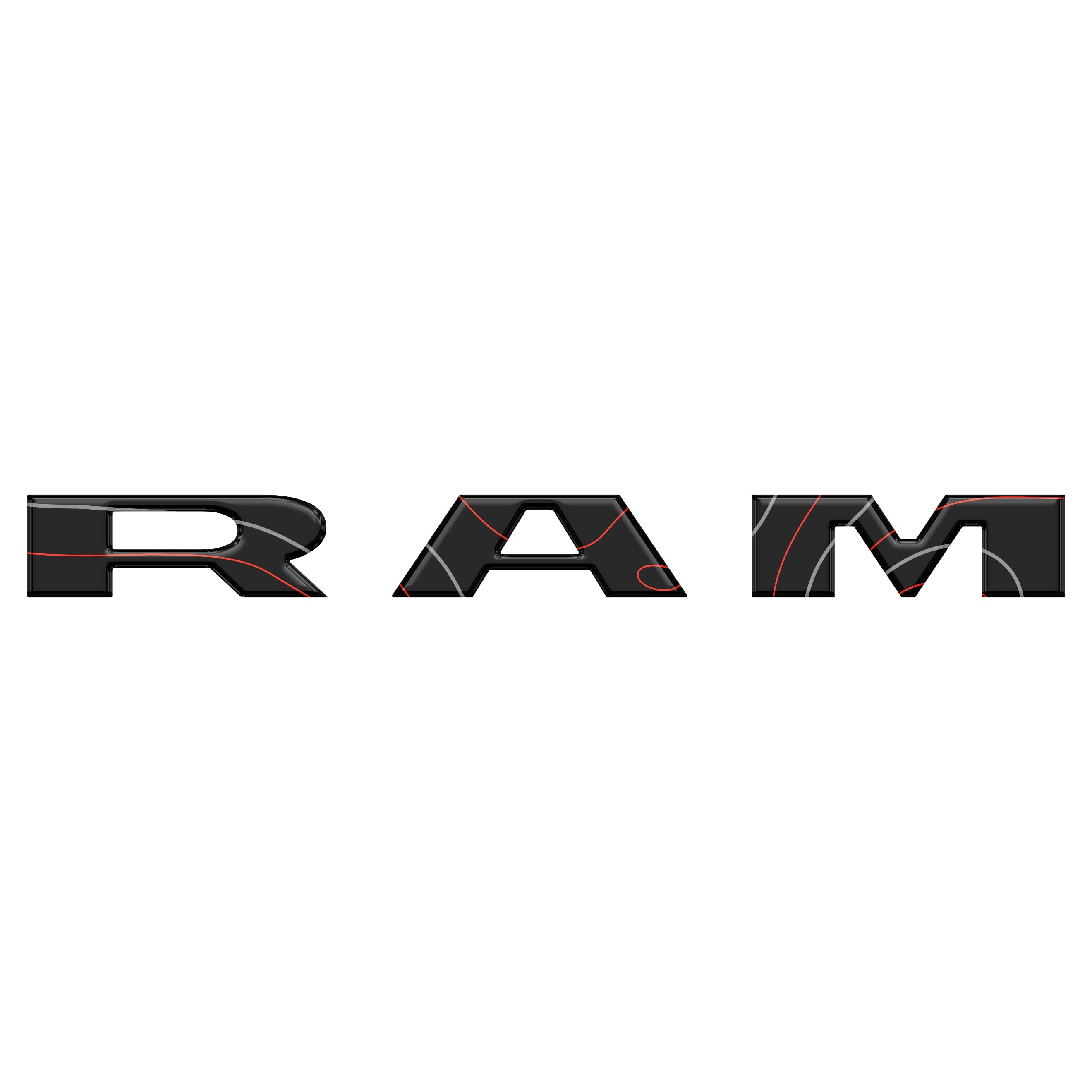 Grille Letter Overlays Fits 2025-2026 Ram 1500/2500/3500
