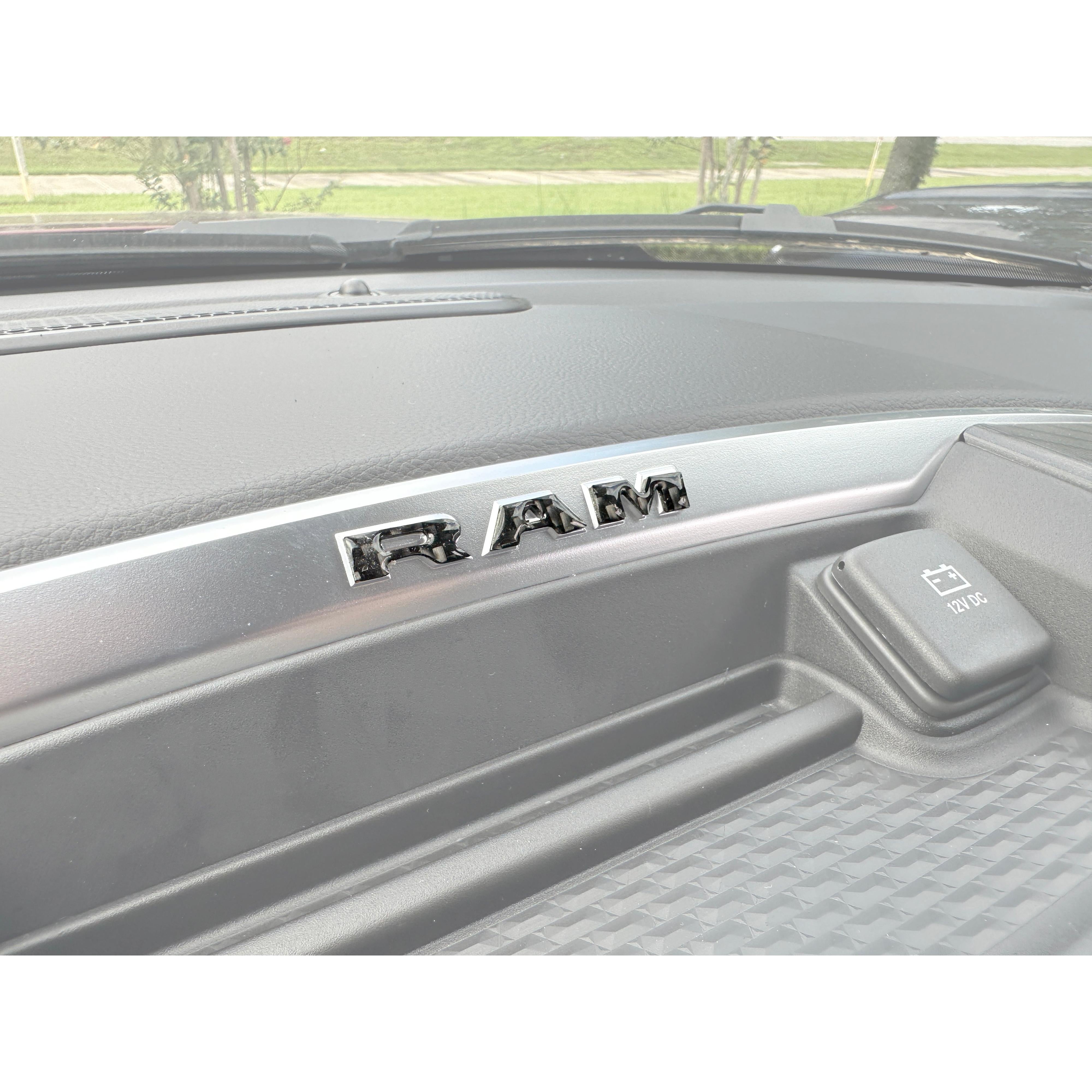 Center Dash Letter Overlays Fits 2025-2026 Ram 1500/2500/3500