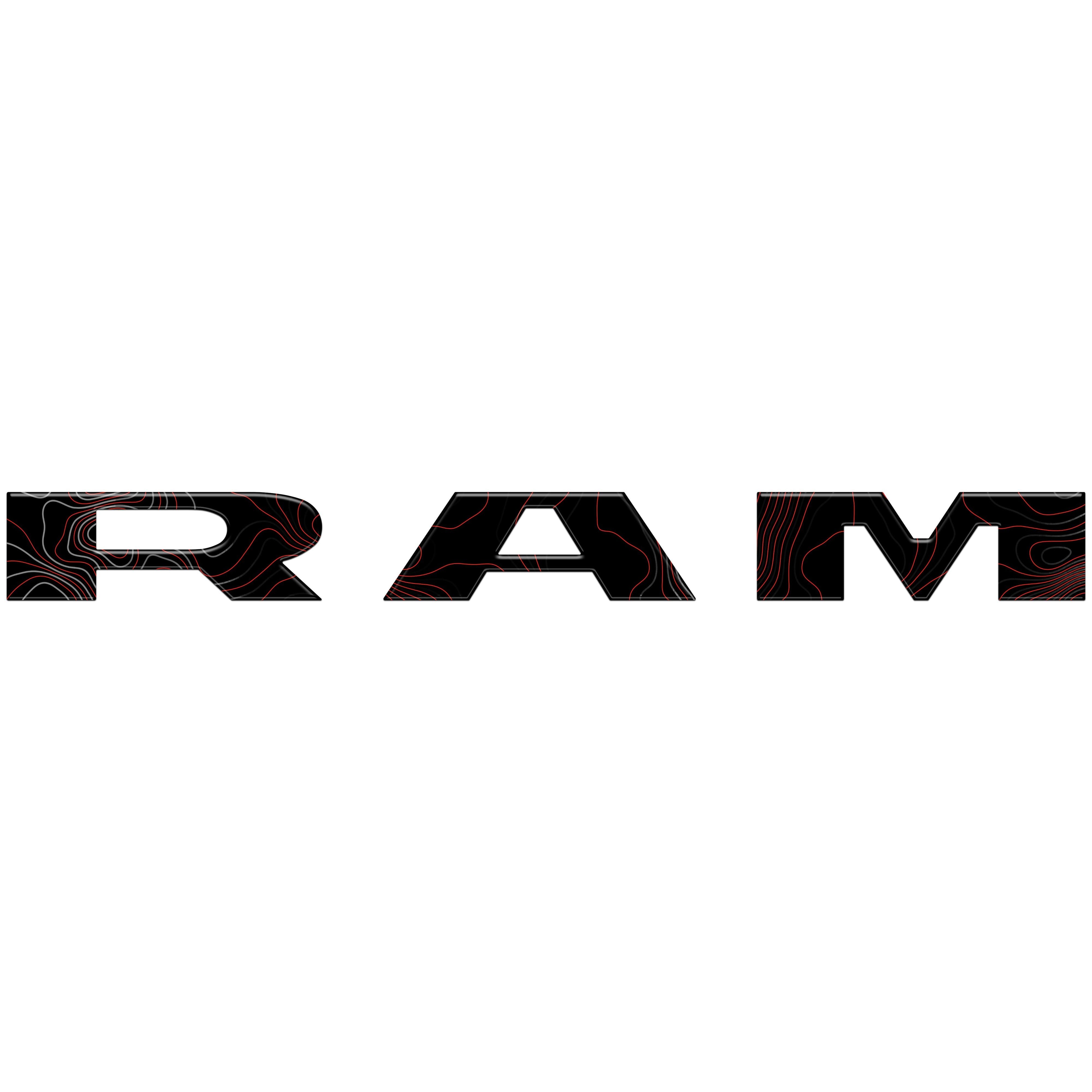Tailgate Letter Overlays Fits 2025-2026 Ram 2500/3500