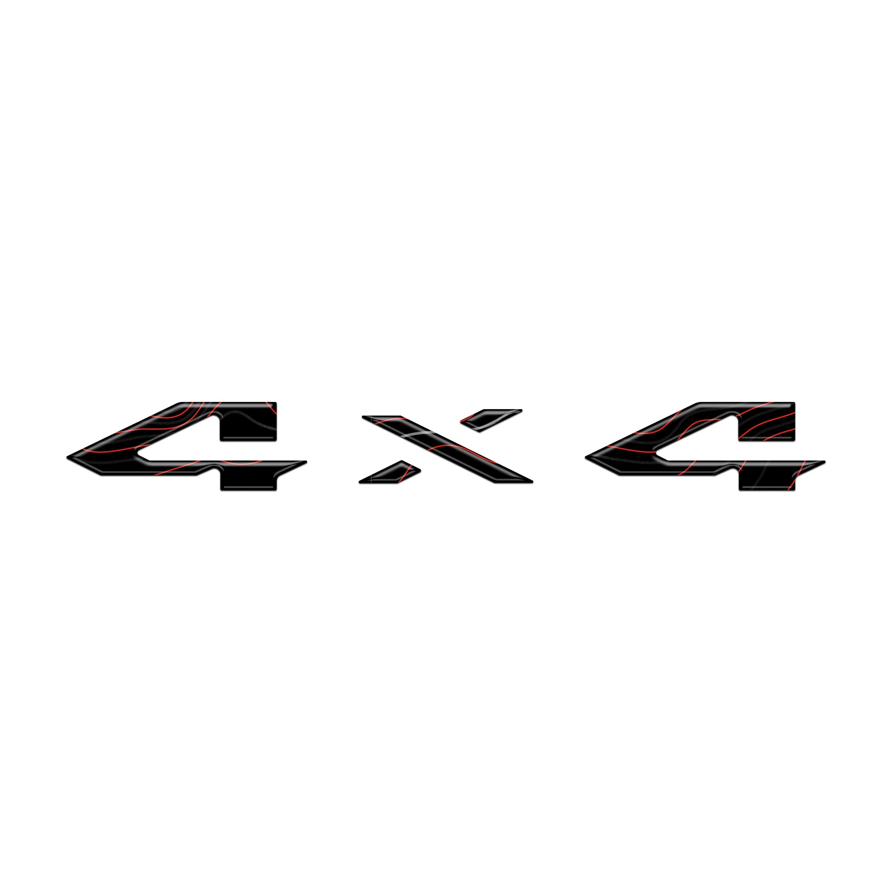 4x4 Tailgate Emblem Letter Overlays Fits 2025-2026 Ram 1500/2500/3500