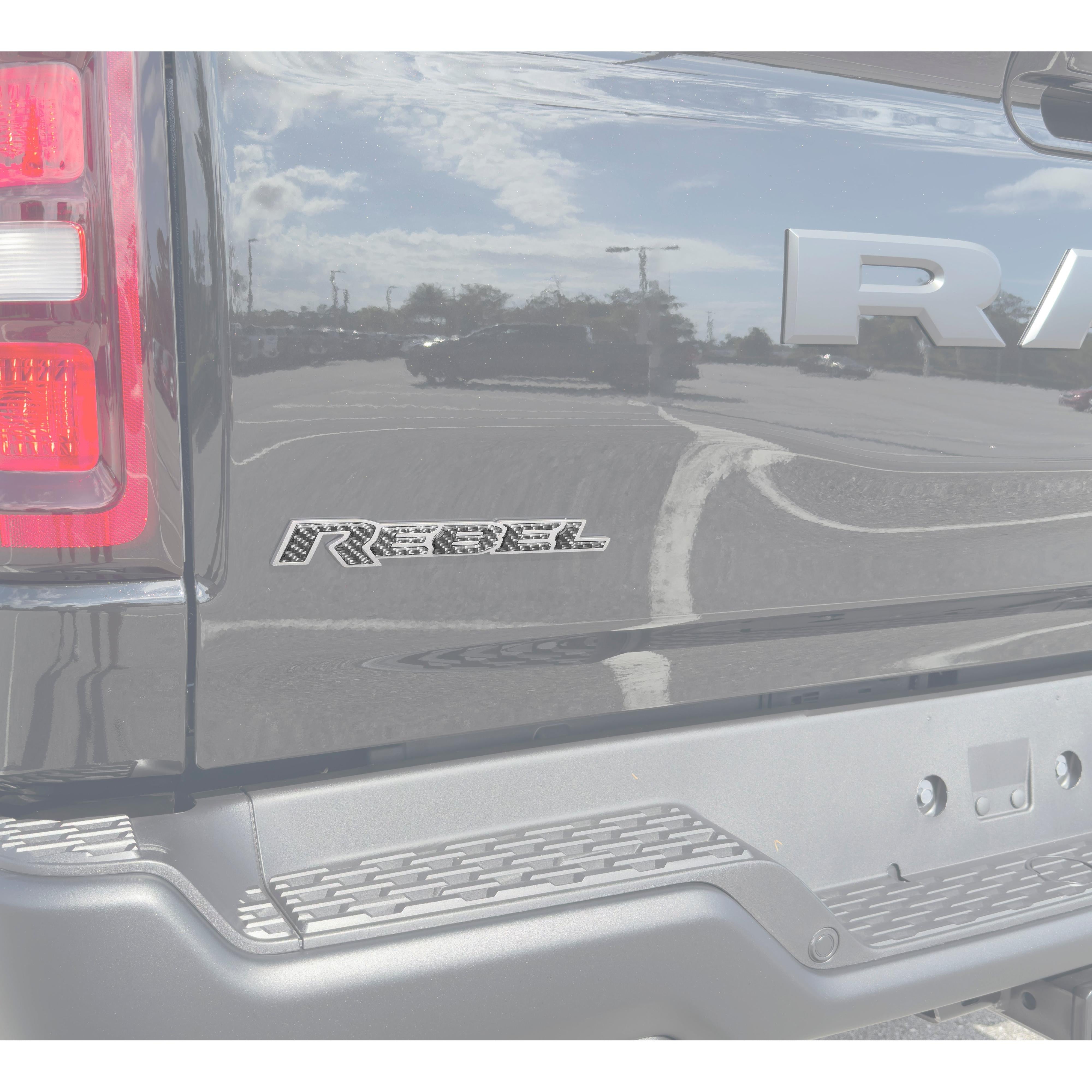 Rebel Tailgate Emblem Letter Inserts Fits 2025-2026 Ram 1500/2500/3500