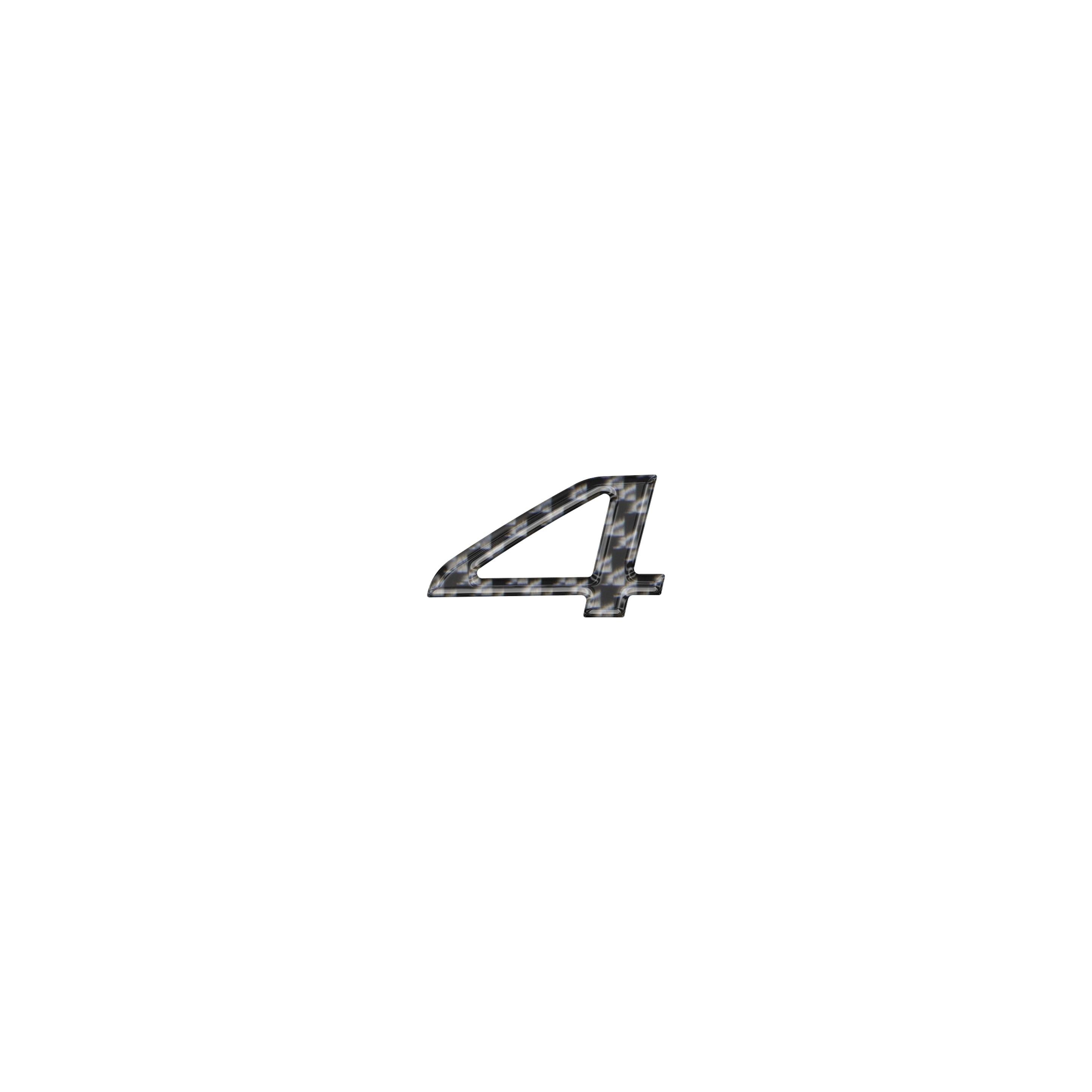 Rear Emblem "4" Letter Inserts Fits 2019-2025 Toyota Rav4