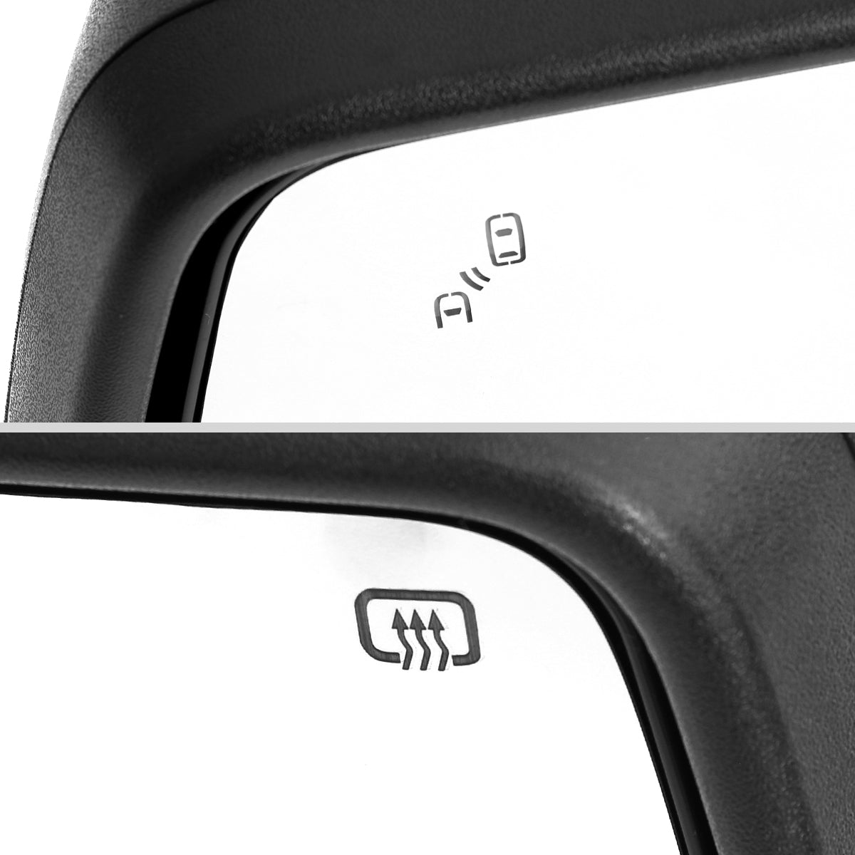 2019-2026 Chevrolet Silverado 1500 Black Power Adjustable, Auto-Fold, BSD & Heated Side Mirror w/ LED Puddle and Auxiliary Light - Driver Side Only