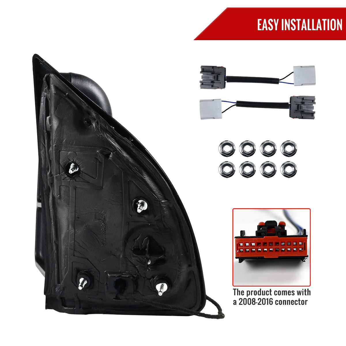 2003-2015 Ford F-250/F-350/F-450/F-550 Manual Adjustable & Extendable Towing Mirrors w/ Smoked Lens Turn Signal Lights