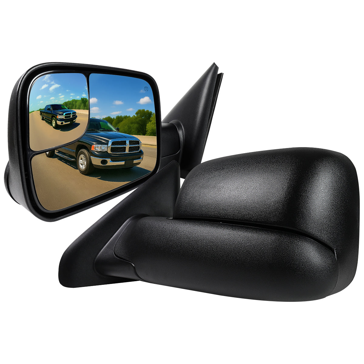 2002-2009 Dodge RAM Power Adjustable, Heated, & Manual Fold Towing Mirrors