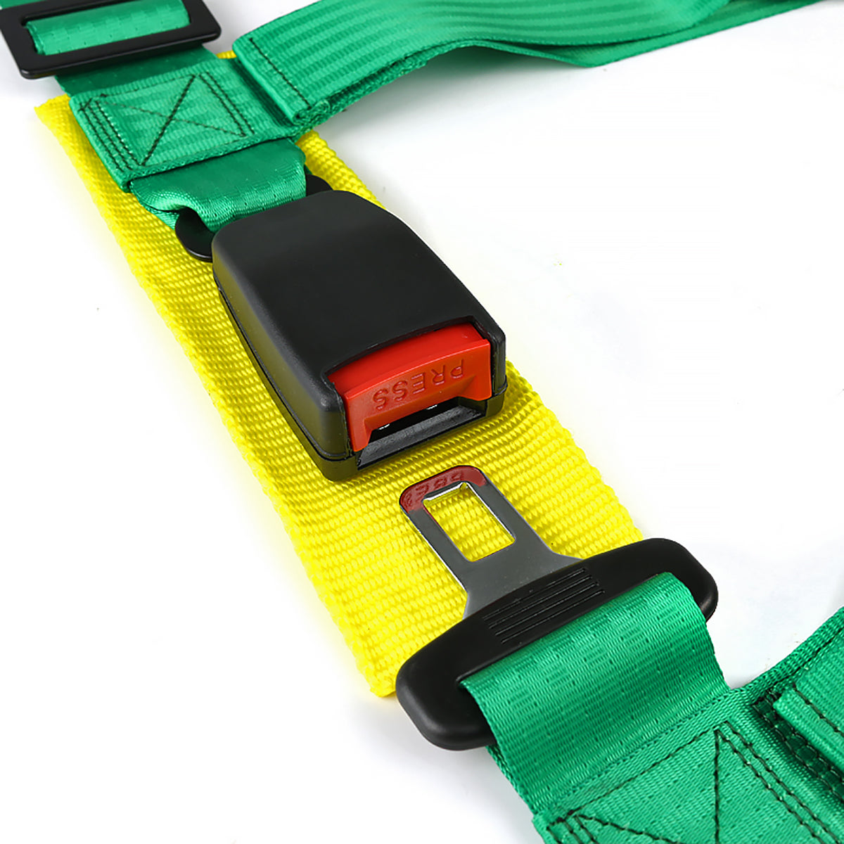 Universal Green 4 Point Racing Seat Belt Buckle Safety Harness