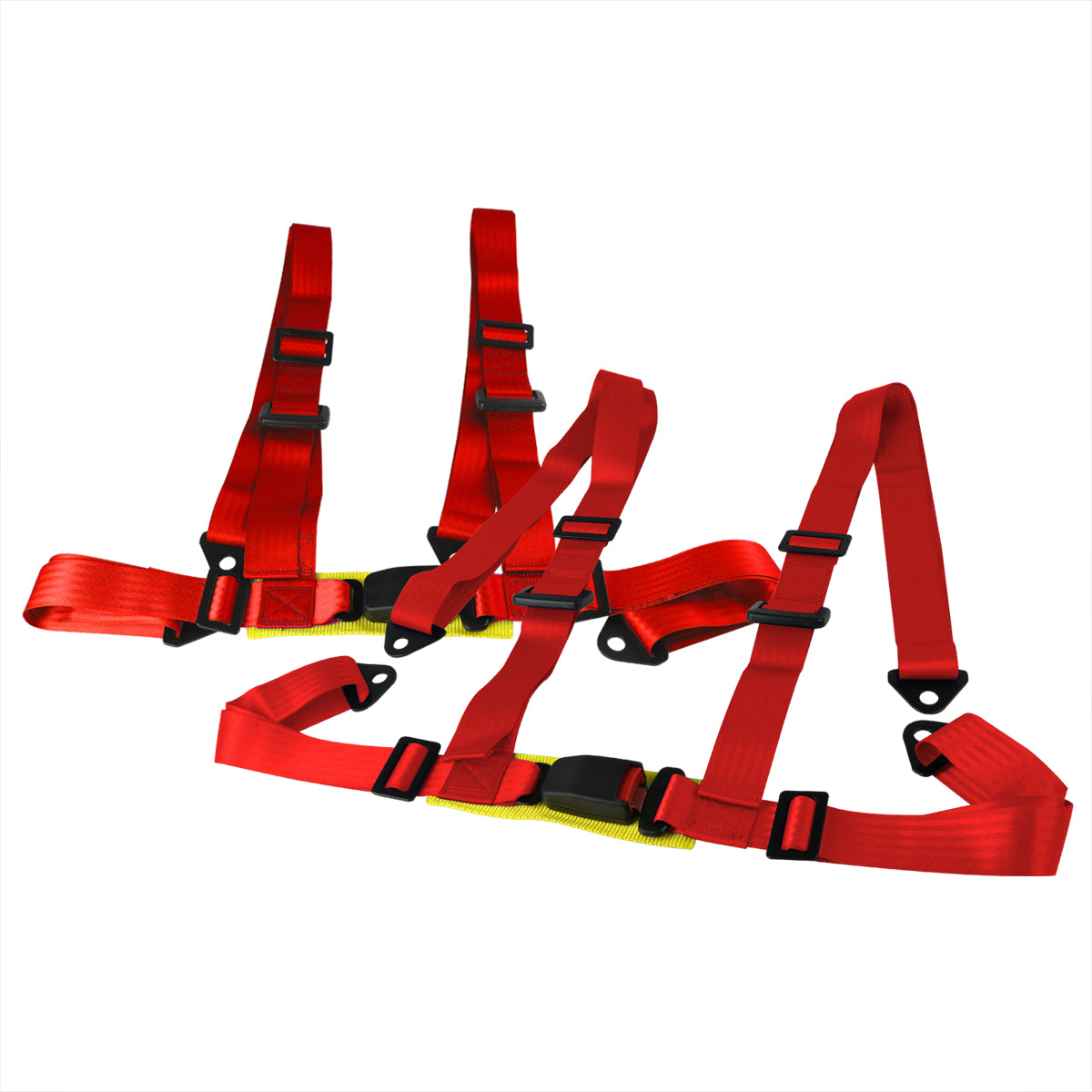 Universal Red 4 Point Racing Seat Belt Buckle Safety Harness