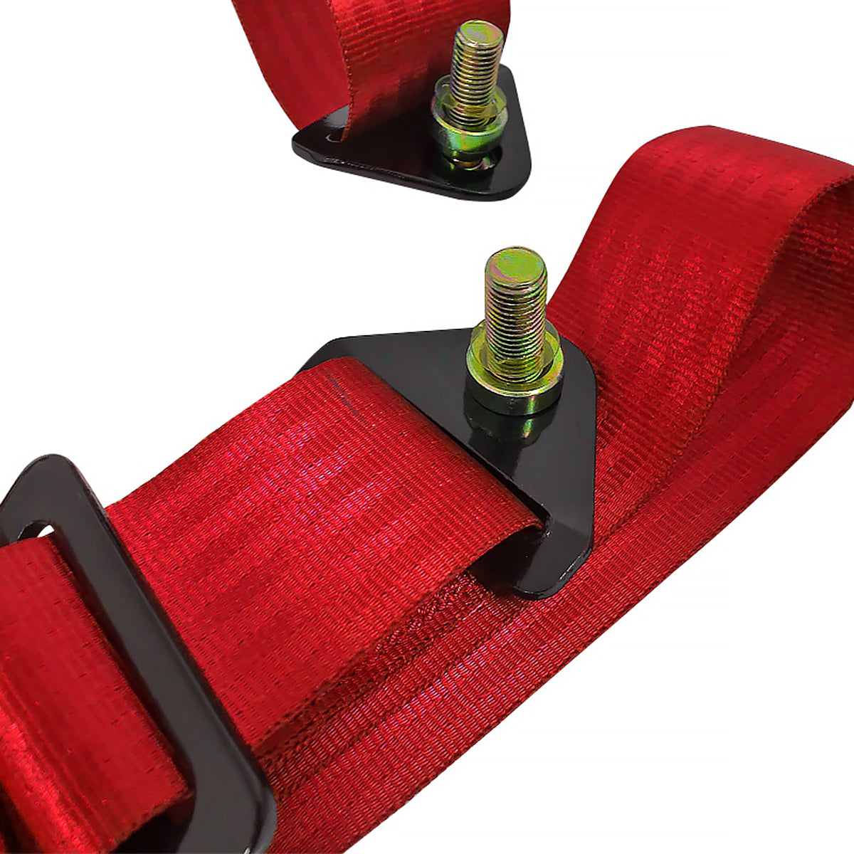 Universal Red 4 Point Racing Seat Belt Buckle Safety Harness