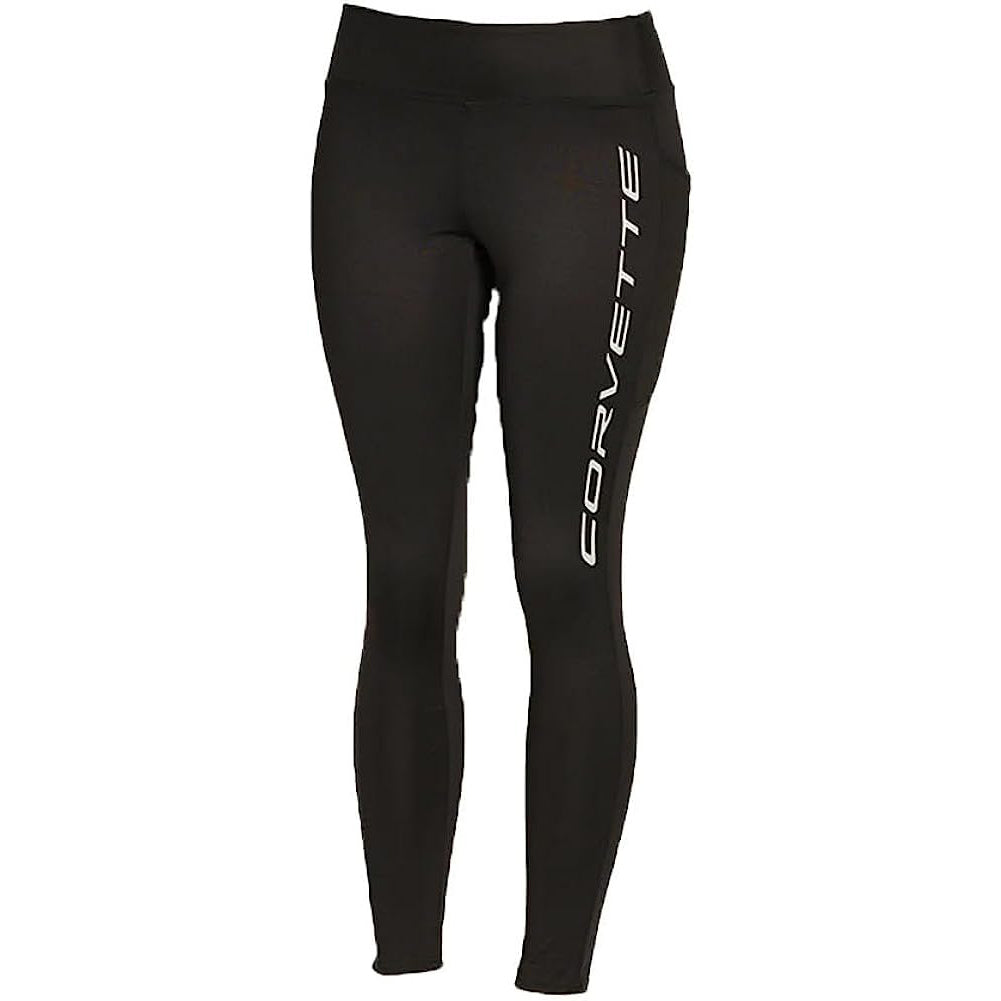 C8 Corvette Ladies Luna Leggings : Black