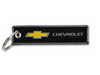Chevy Gold Bowtie Double Sided Woven Keychain - Officially Licensed Chevrolet Key Chain